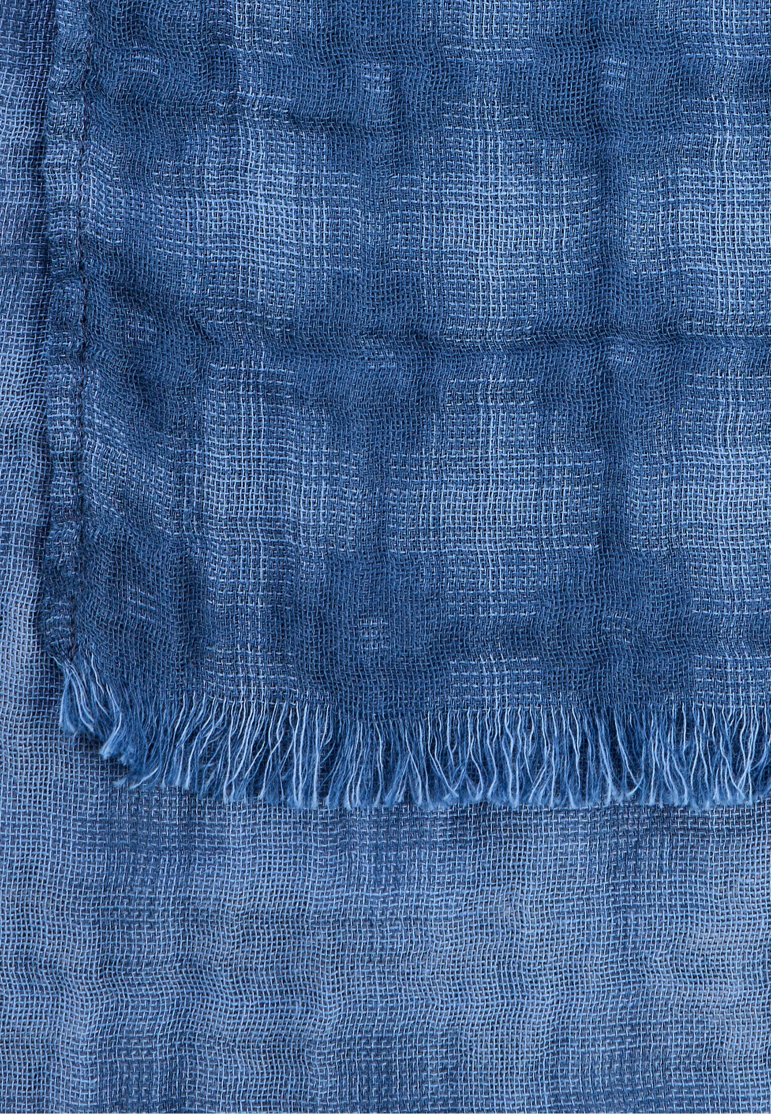 Heren Sjaal van puur katoen Indigoblauw front dichtbij