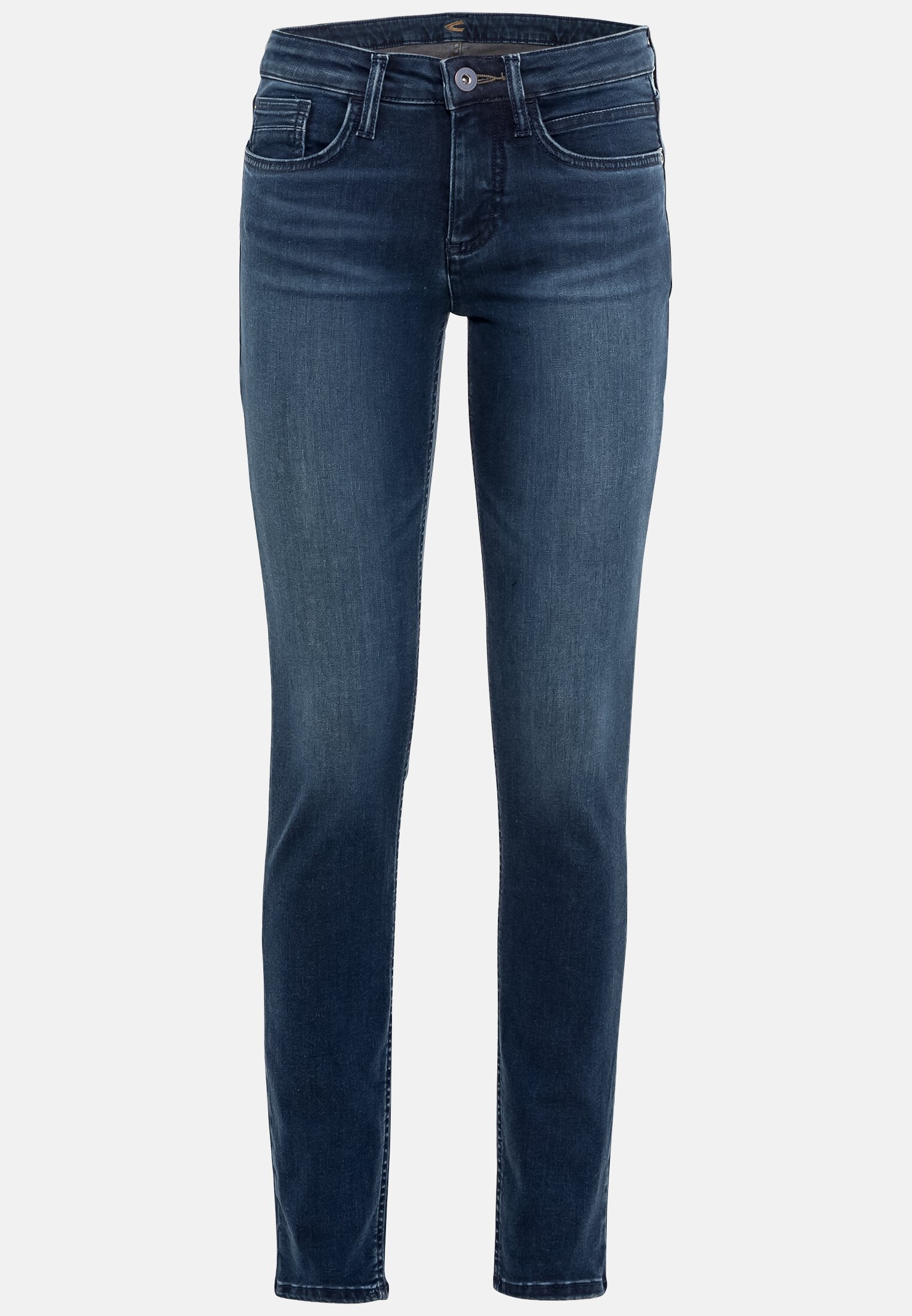 Damen Slim Fit Jeans Blau frontal vorn