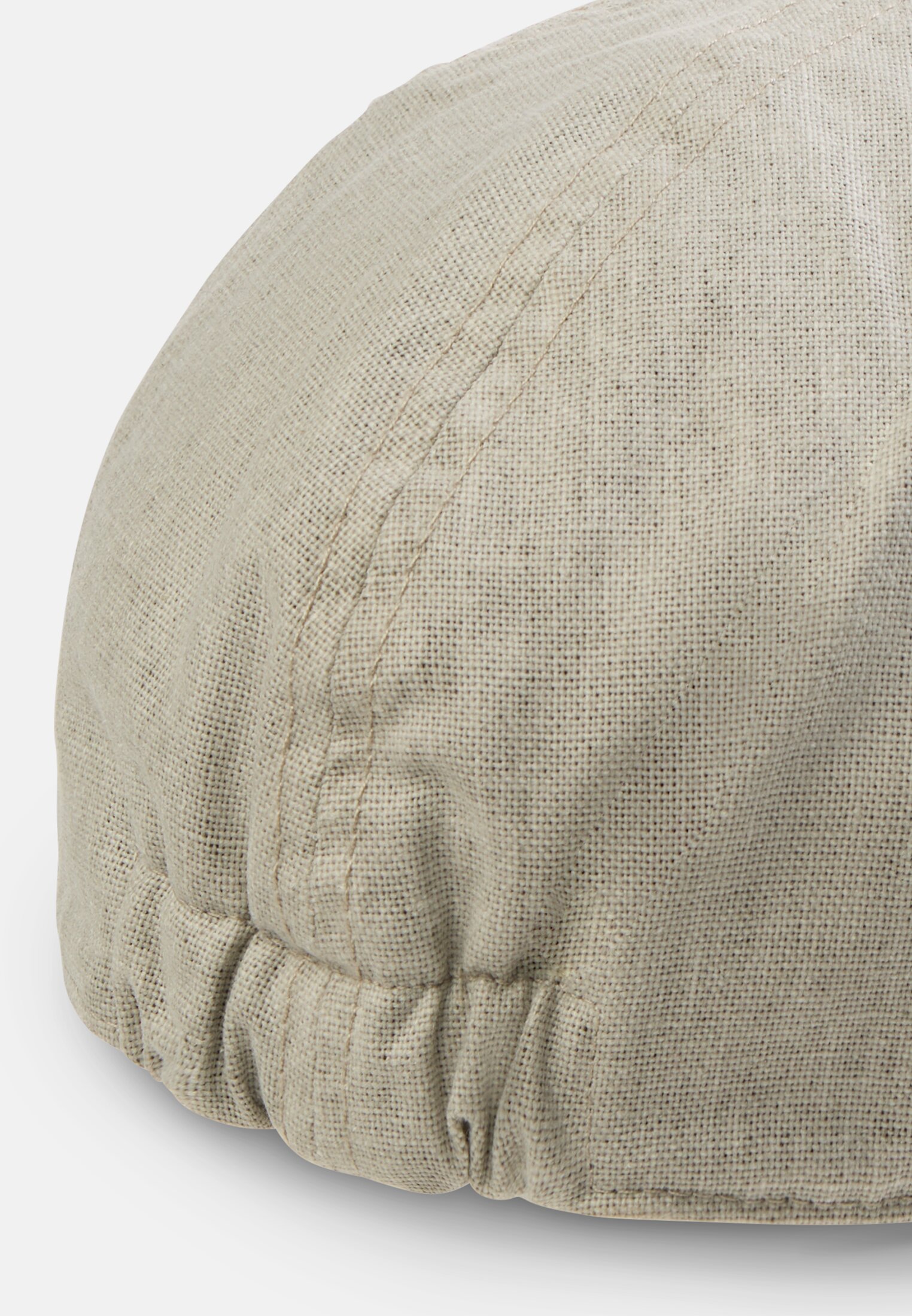 Men Flat Cap made from a linen blend Beige close back