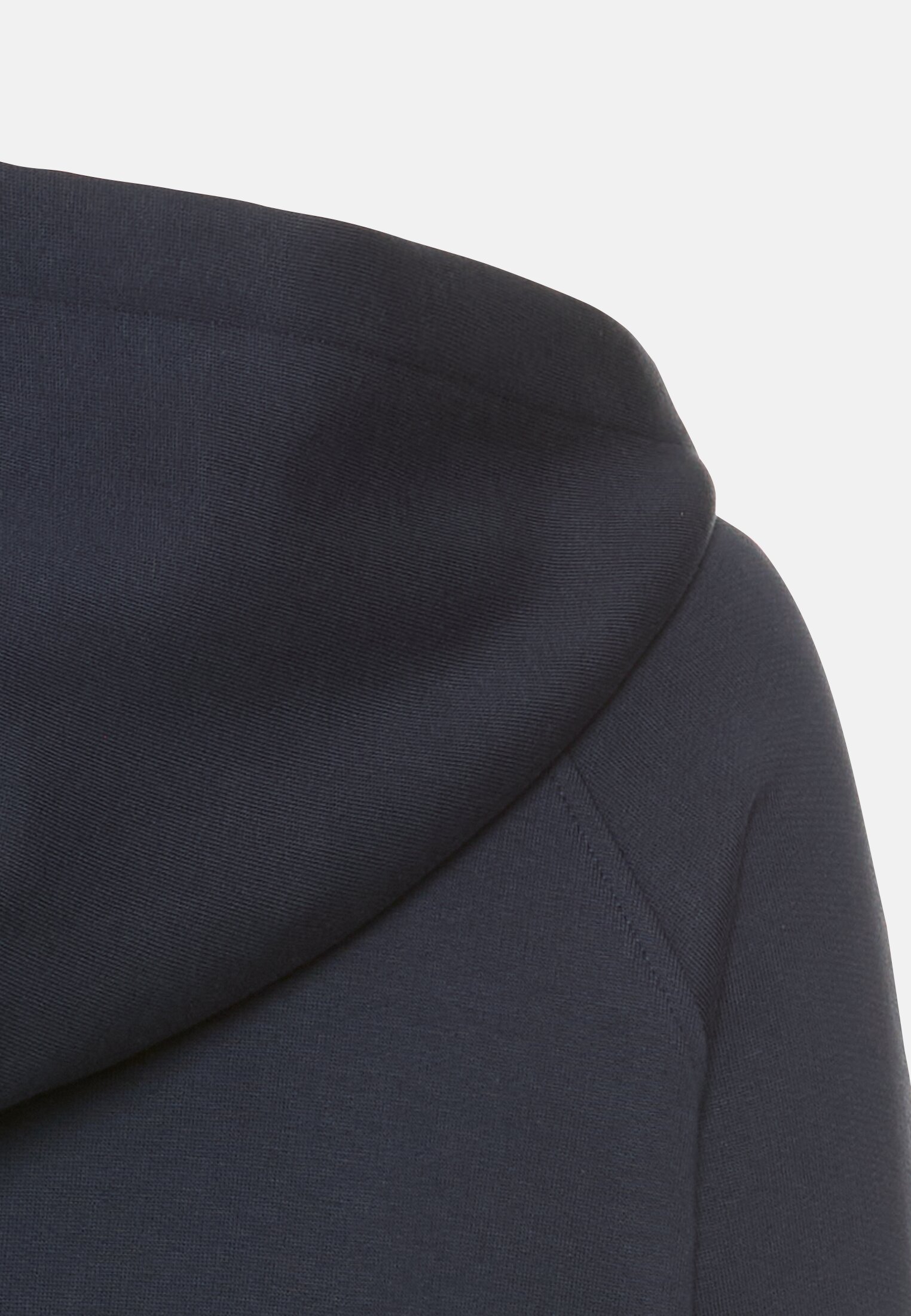 Damen Hoodie aus reiner Baumwolle Nachtblau hinten nah