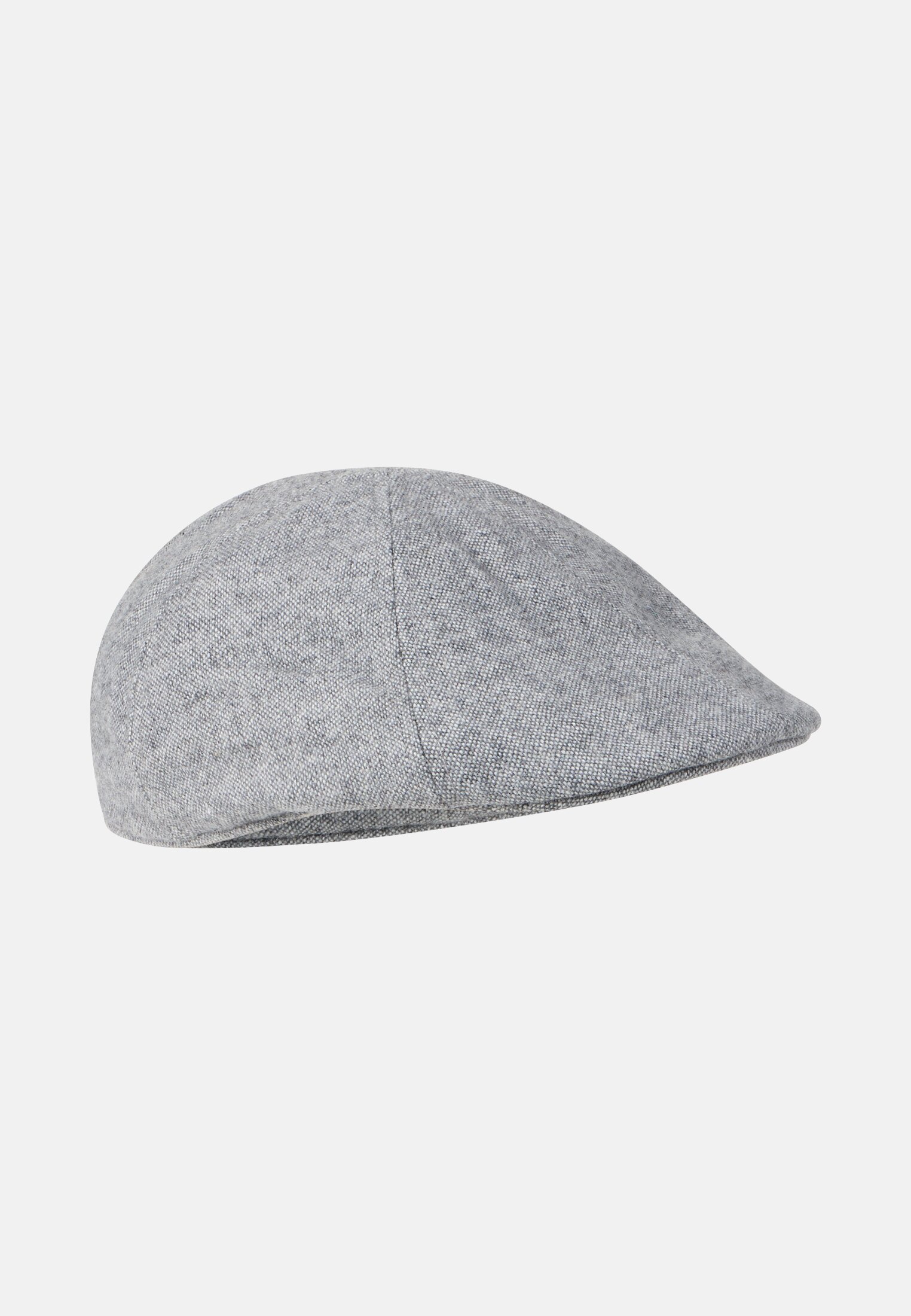 Men Flat cap made of wool mix Stone gray frontal front