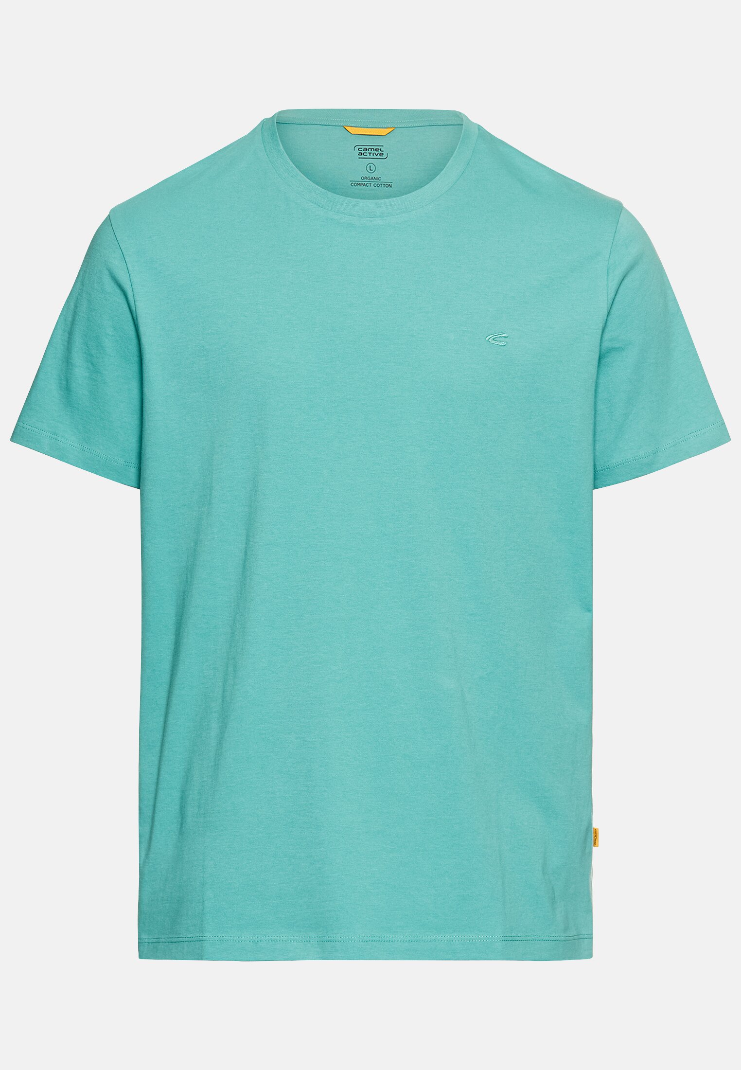 Men Basic T-shirt made of pure cotton Turquoise frontal front