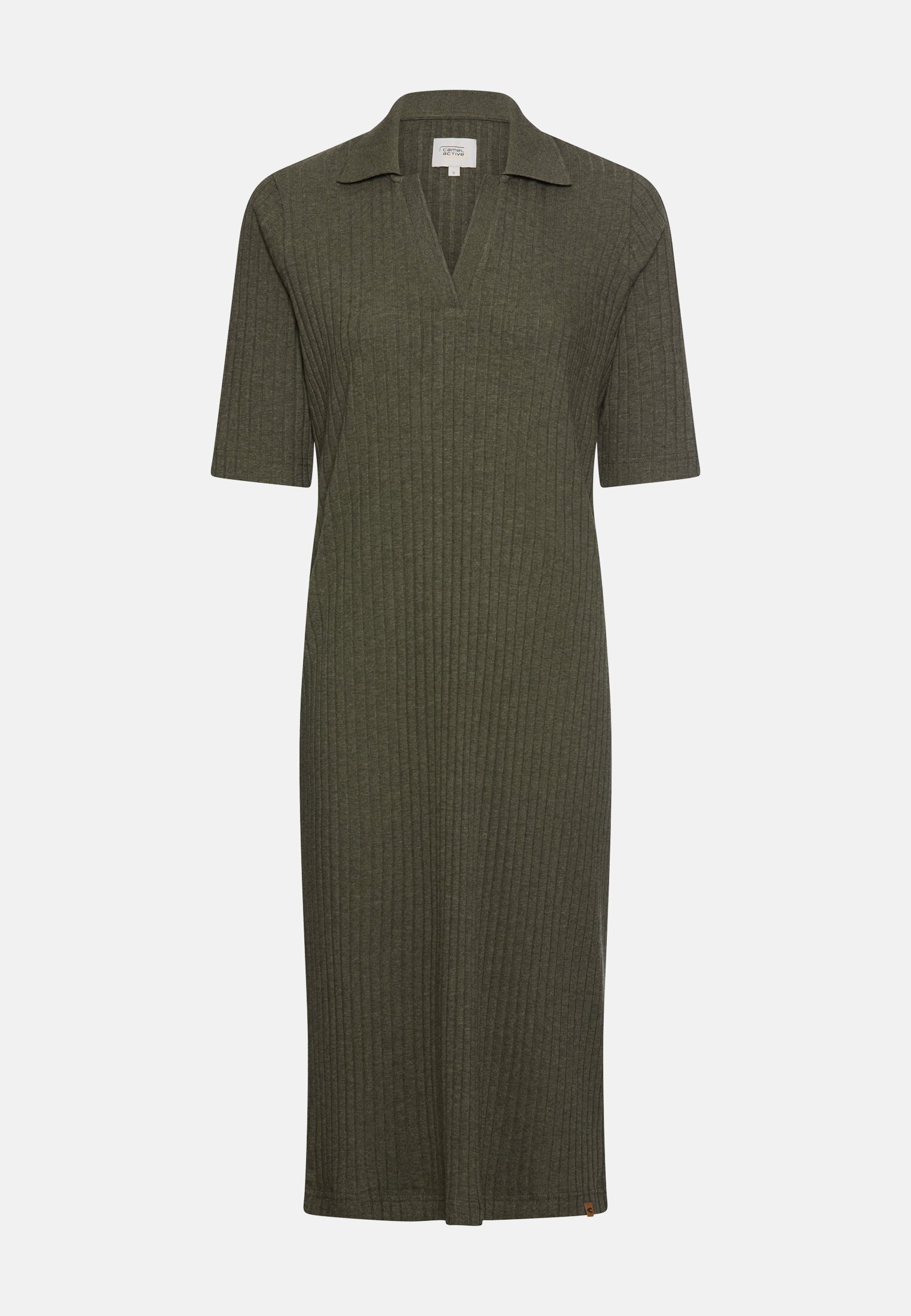 Damen Kleid aus Baumwollgemisch Dunkelgrün frontal vorn