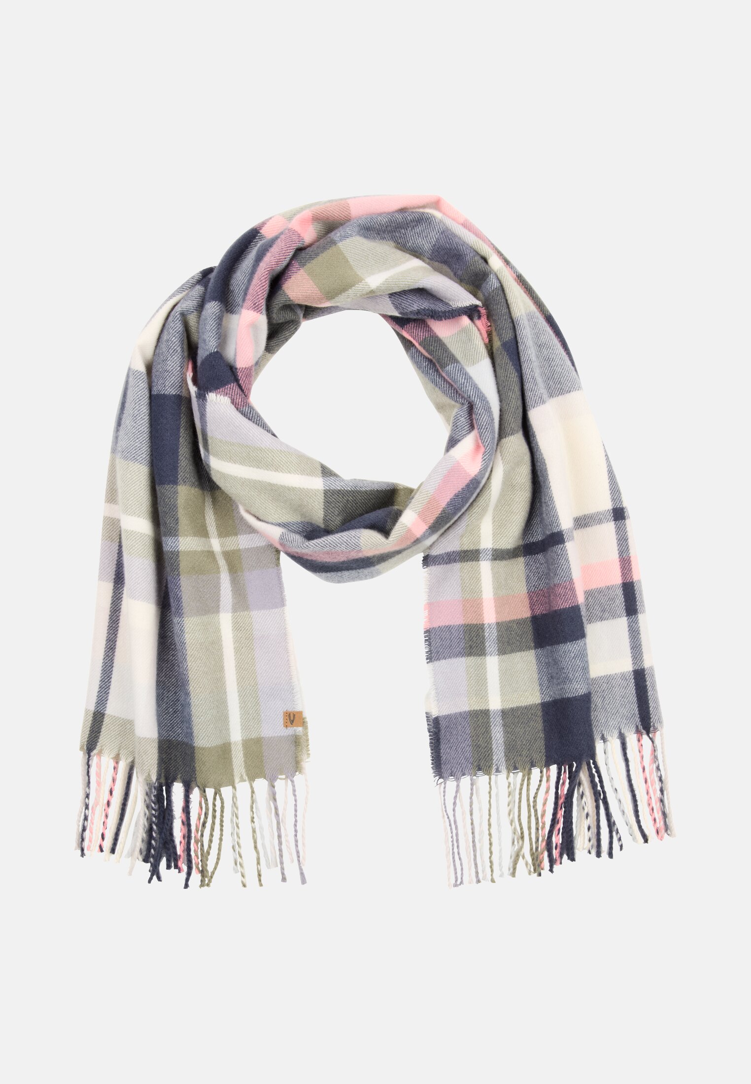 Women Scarf made from recycled polyester Midnight Blue frontal front