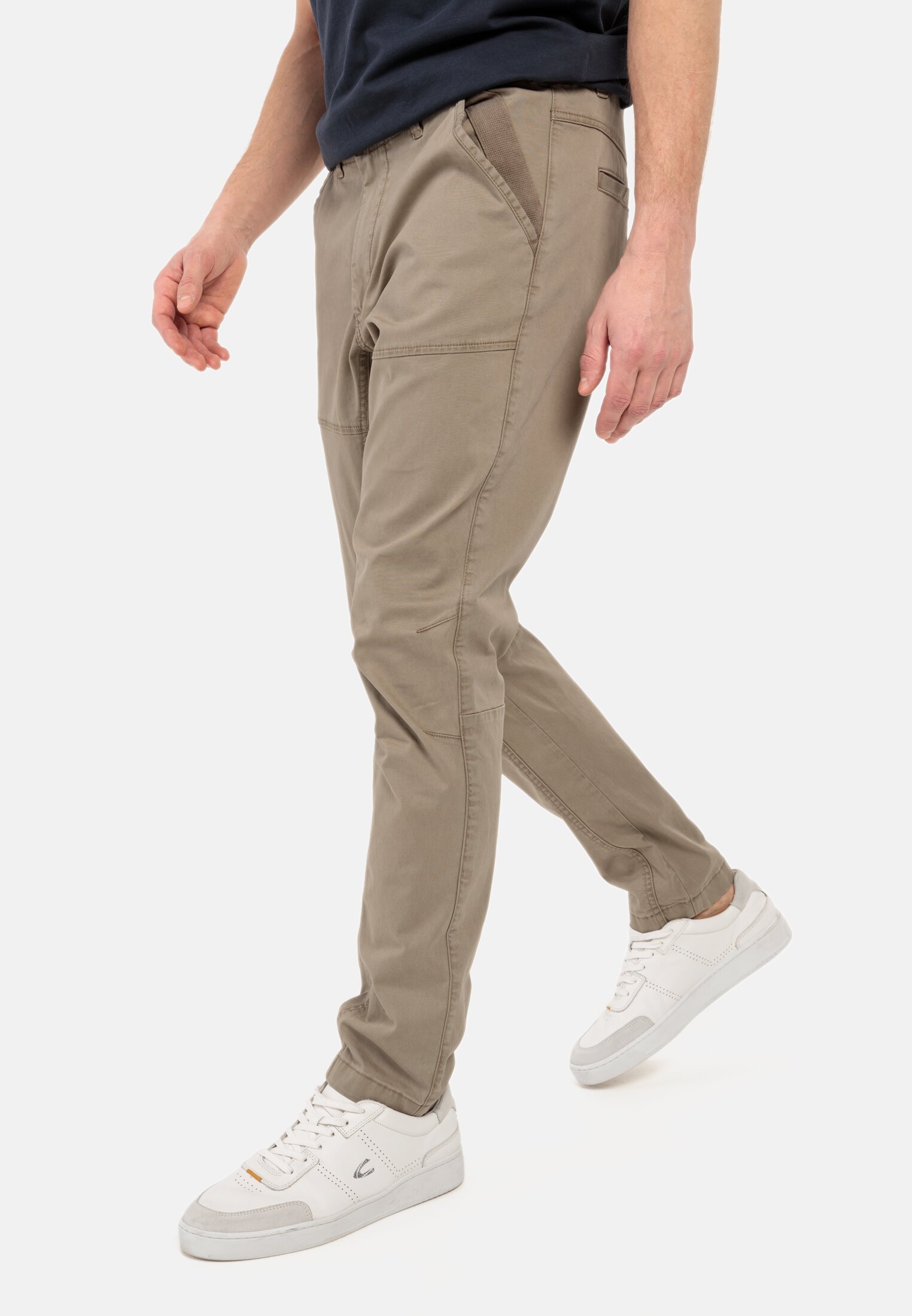 Men Tapered Fit Chino Brown worn emotional