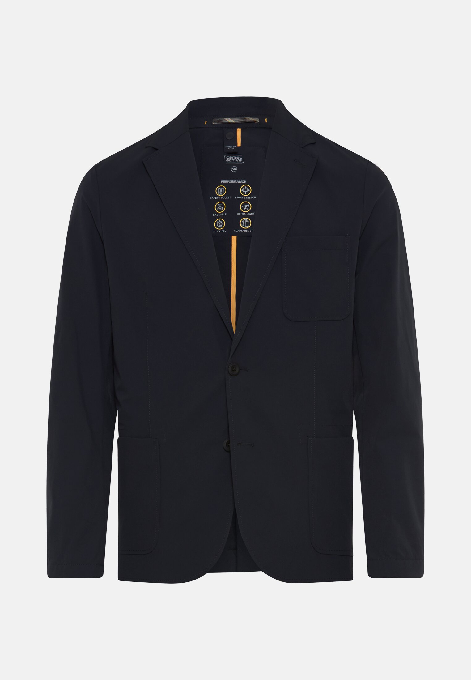Heren Colbert met 4-way stretch Donkerblauw frontaal voor