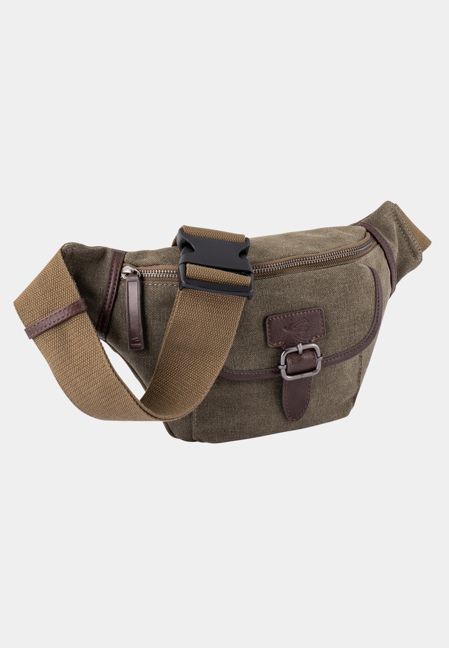 Men MOUNTAIN Belt bag made from washed canvas Khaki frontal front
