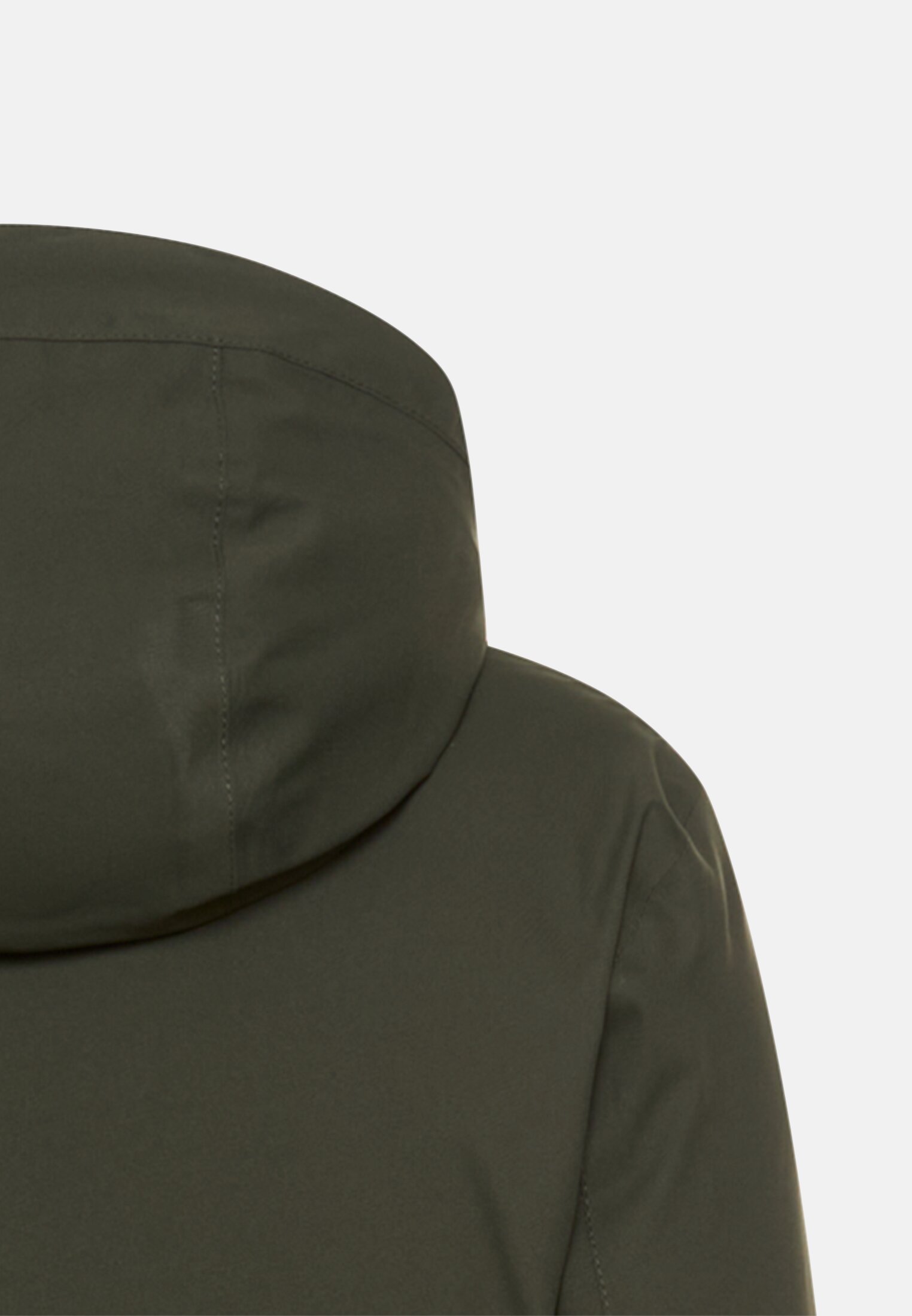 Damen Funktionsparka mit reflektierenden Details Waldgrün hinten nah