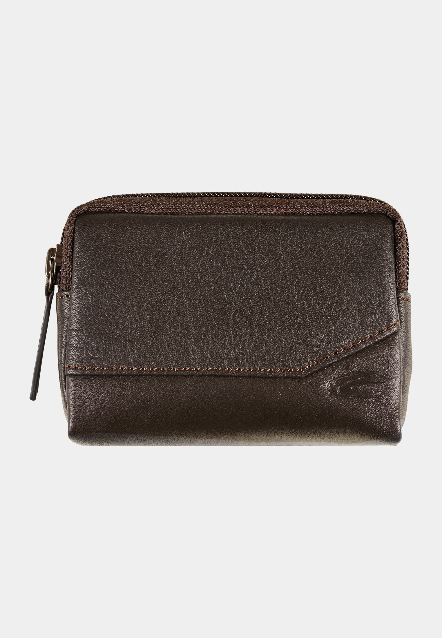 Women Key case made of leather Brown frontal front
