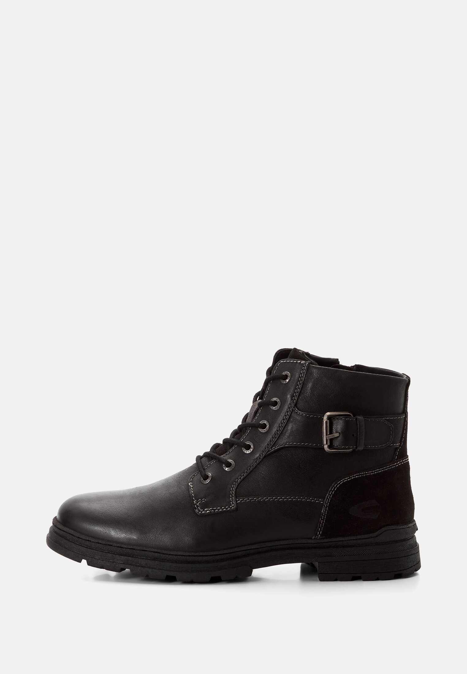 Herren Lederboot mit Warmfutter Schwarz frontal vorn