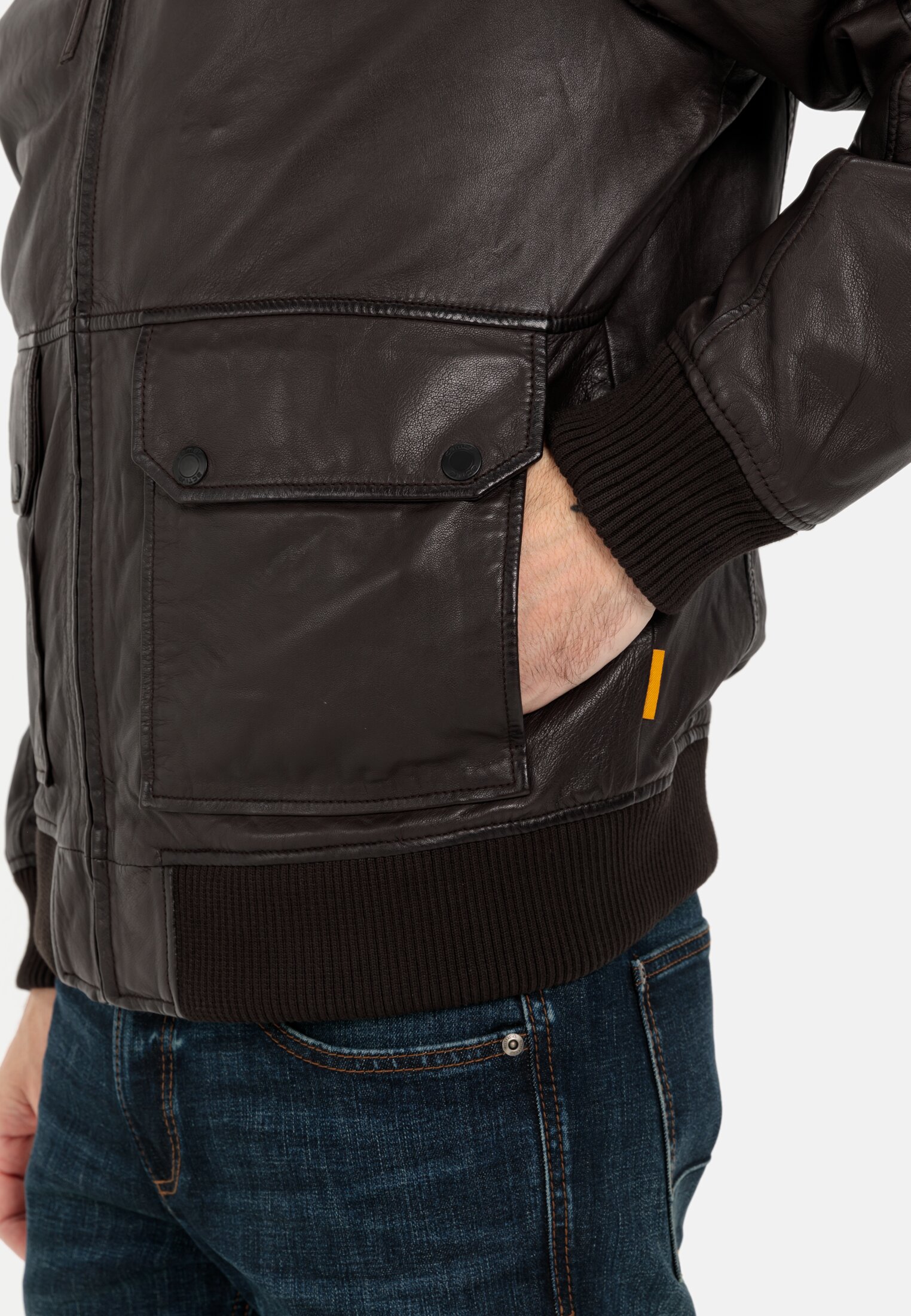 Lederjacke für Herren in Dunkelbraun | 50 | camel active