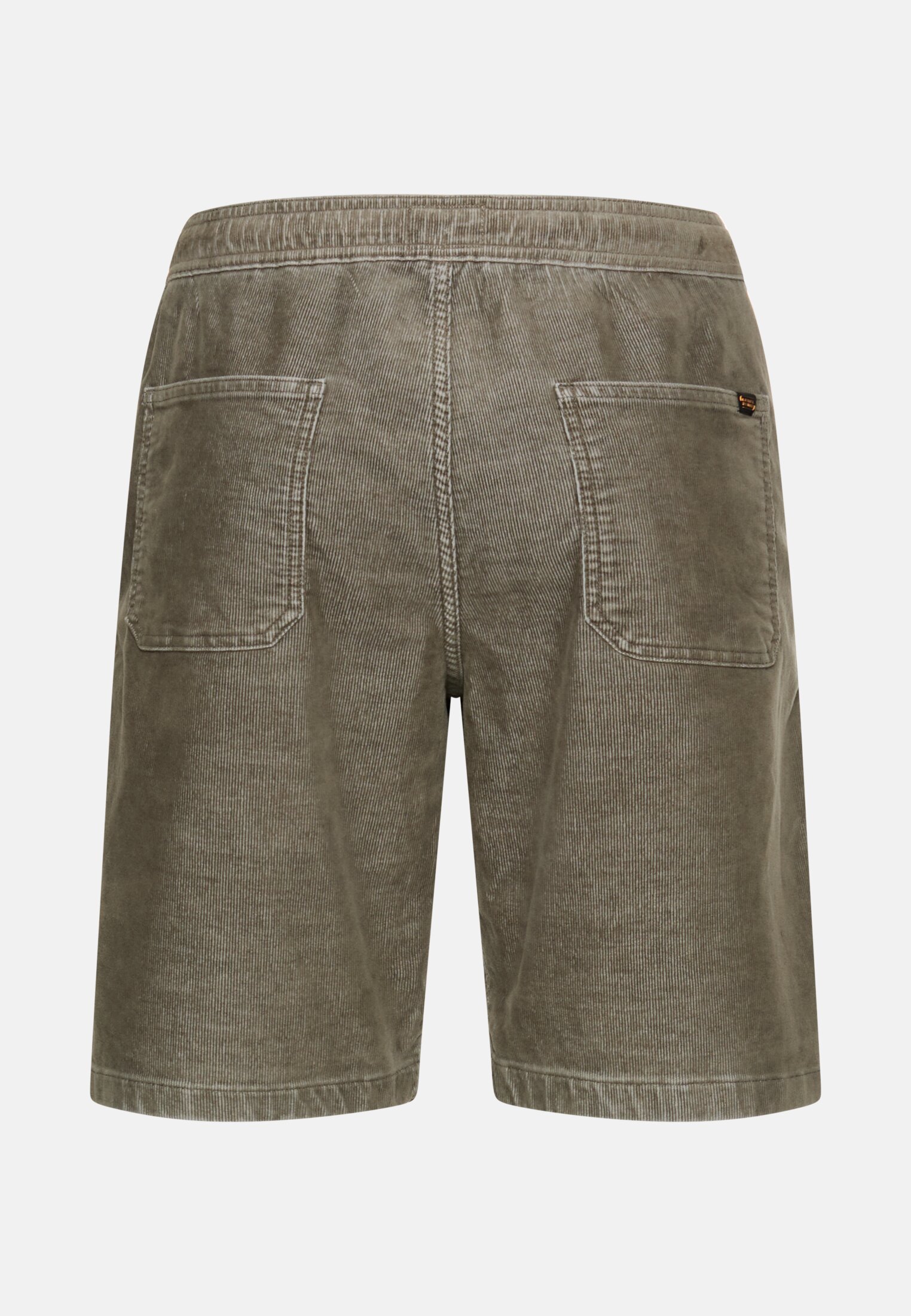 Men Bermuda shorts with drawstring Olive Green frontal back