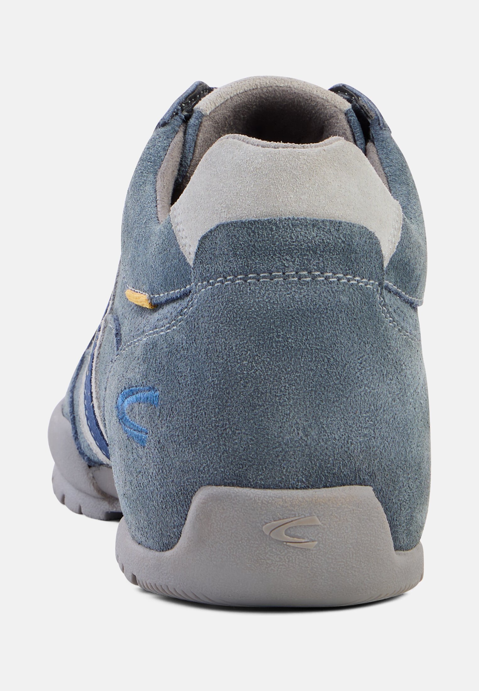 Heren Leren sneakers met klassieke vetersluiting Blauw front dichtbij