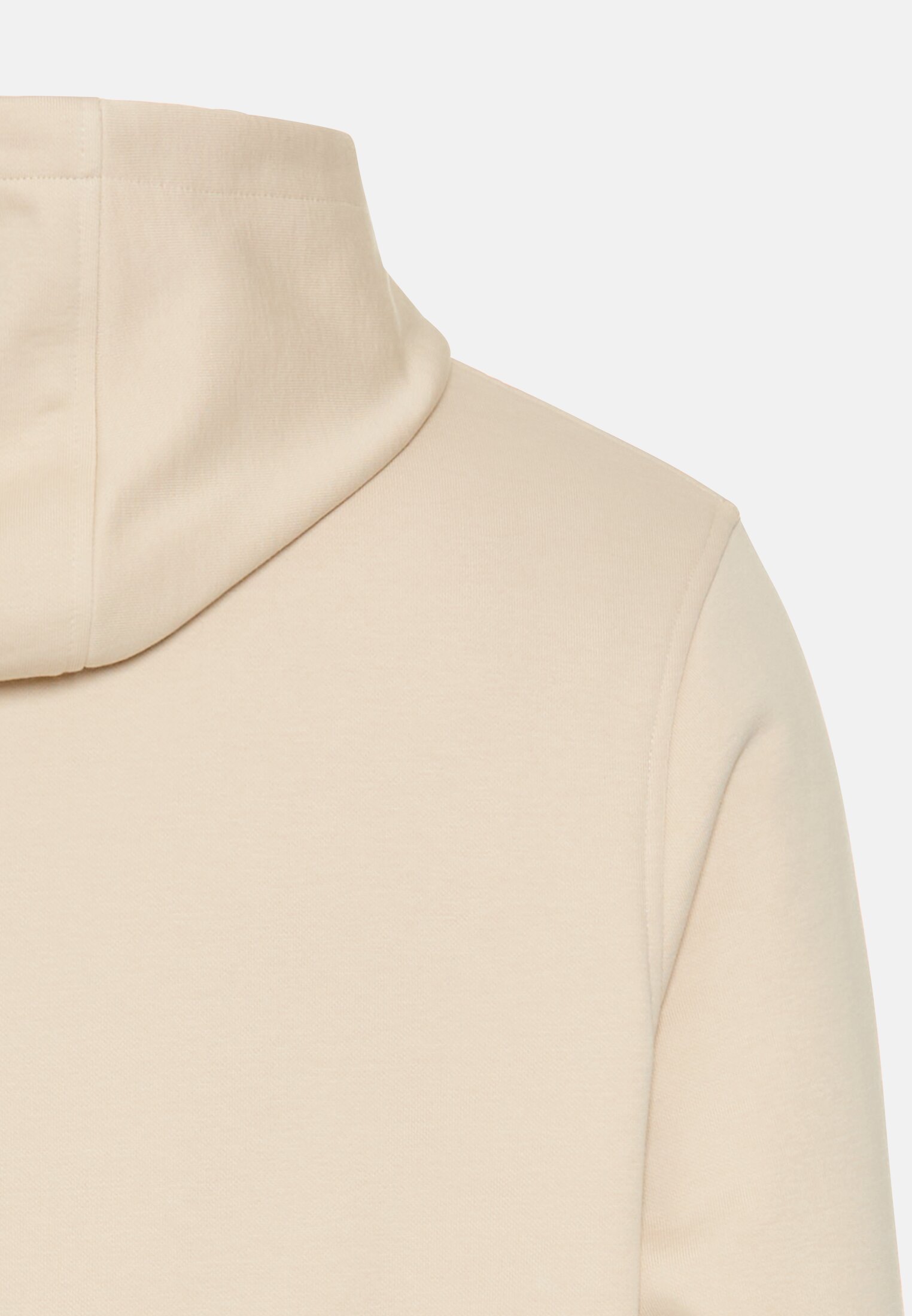 Herren Hoodie aus Baumwollmix Hafer hinten nah
