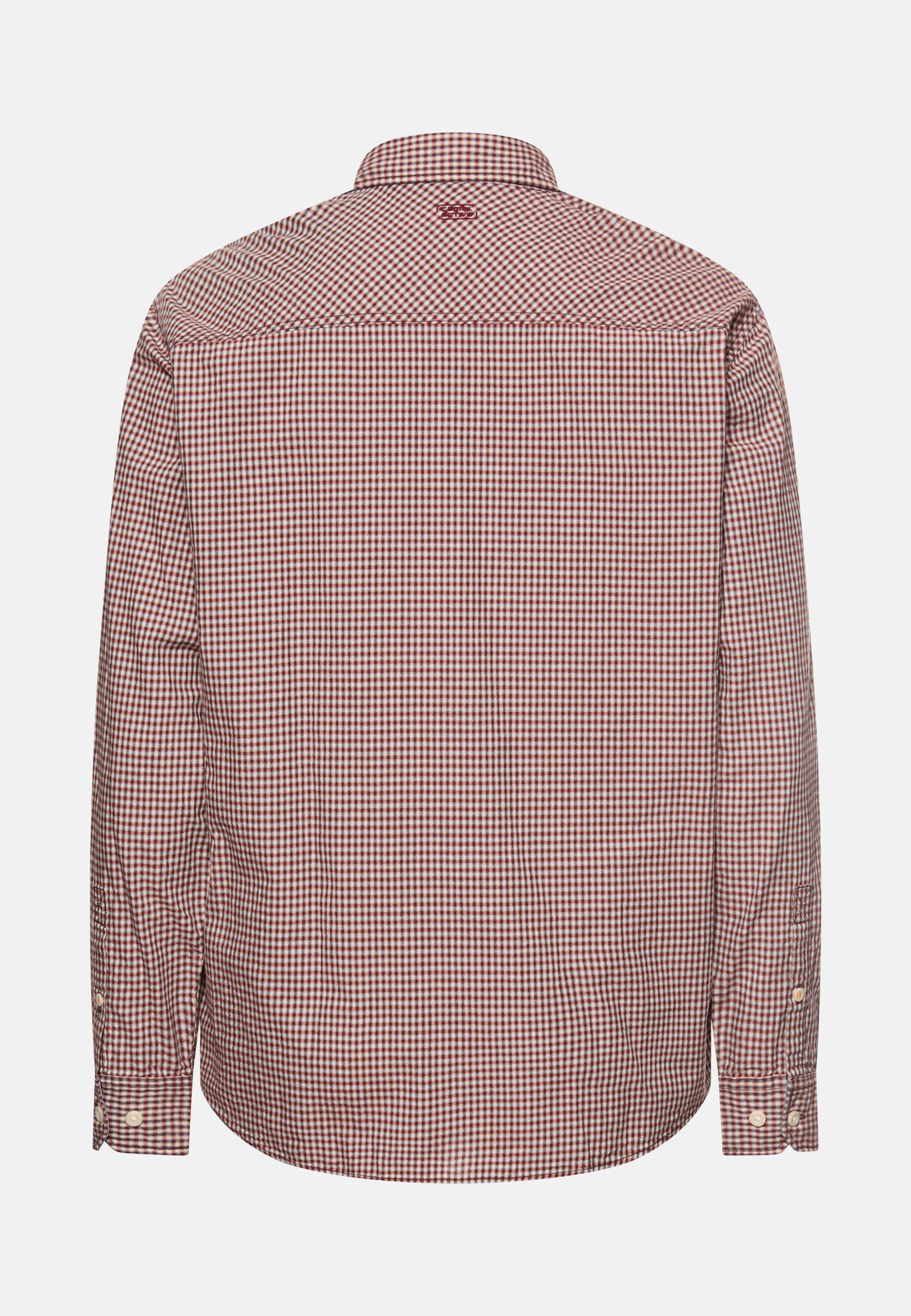 Heren Overhemd met lange mouwen met borstzak B: Rood frontaal achter