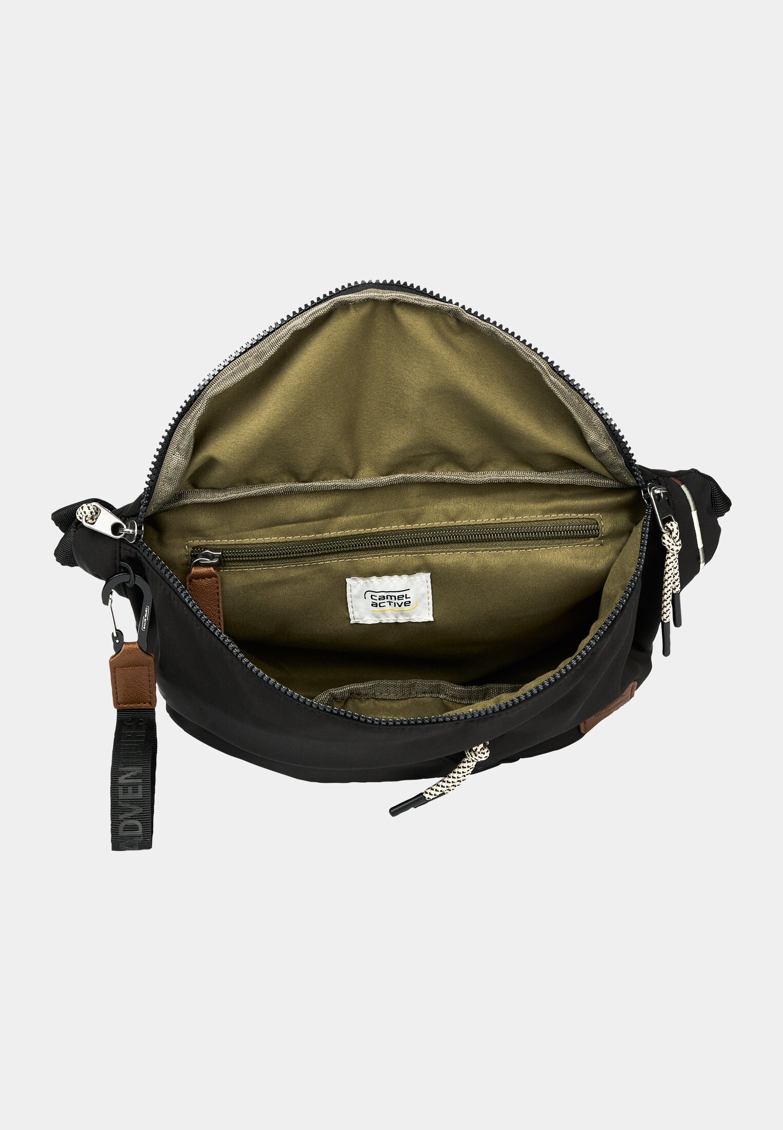 Vrouwen AURUM heuptasje met verstelbare riem Zwart front dichtbij