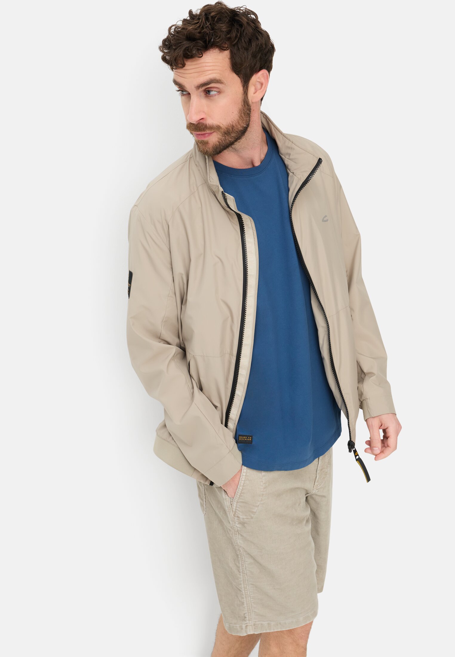 Heren T-shirt van puur katoen Indigoblauw gedragen emotional