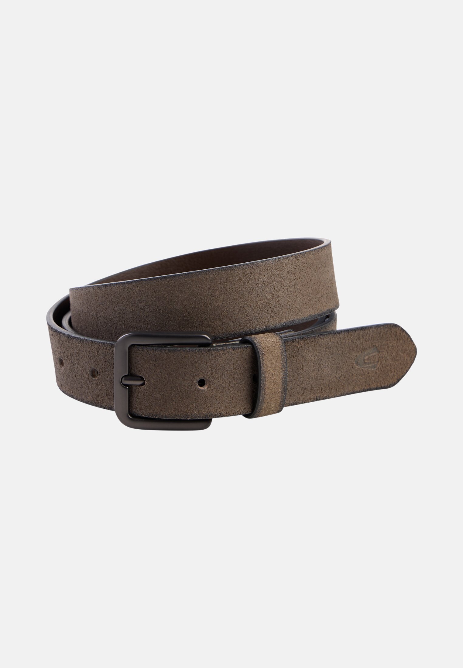 Men Belt made from pure leather Dark Brown frontal front