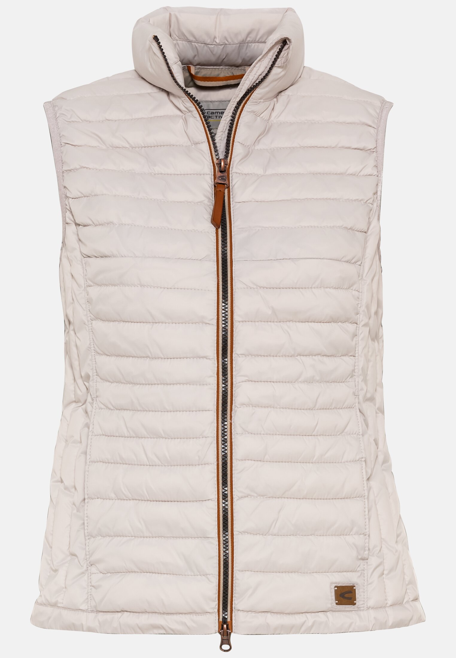 Damen Steppweste aus 100% recyceltem Material Weiß frontal vorn