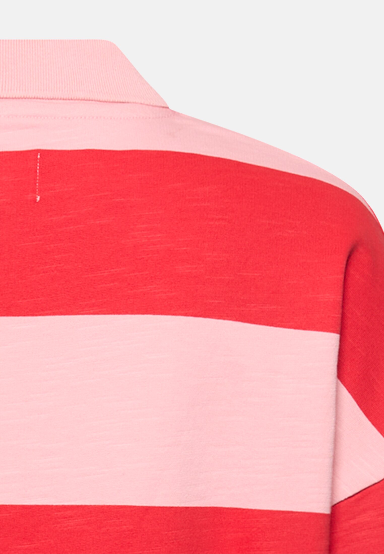 Women Sweatshirt with button placket Pink close back