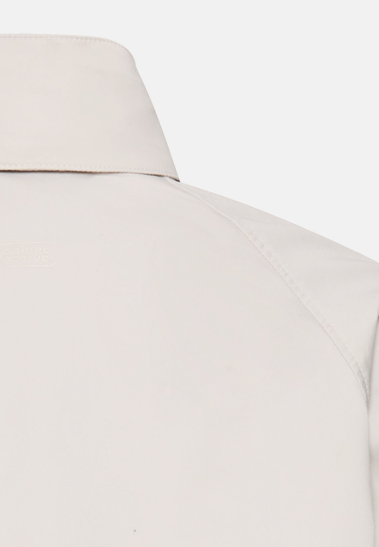 Women Jacket with roll-out hood Pearl White close back