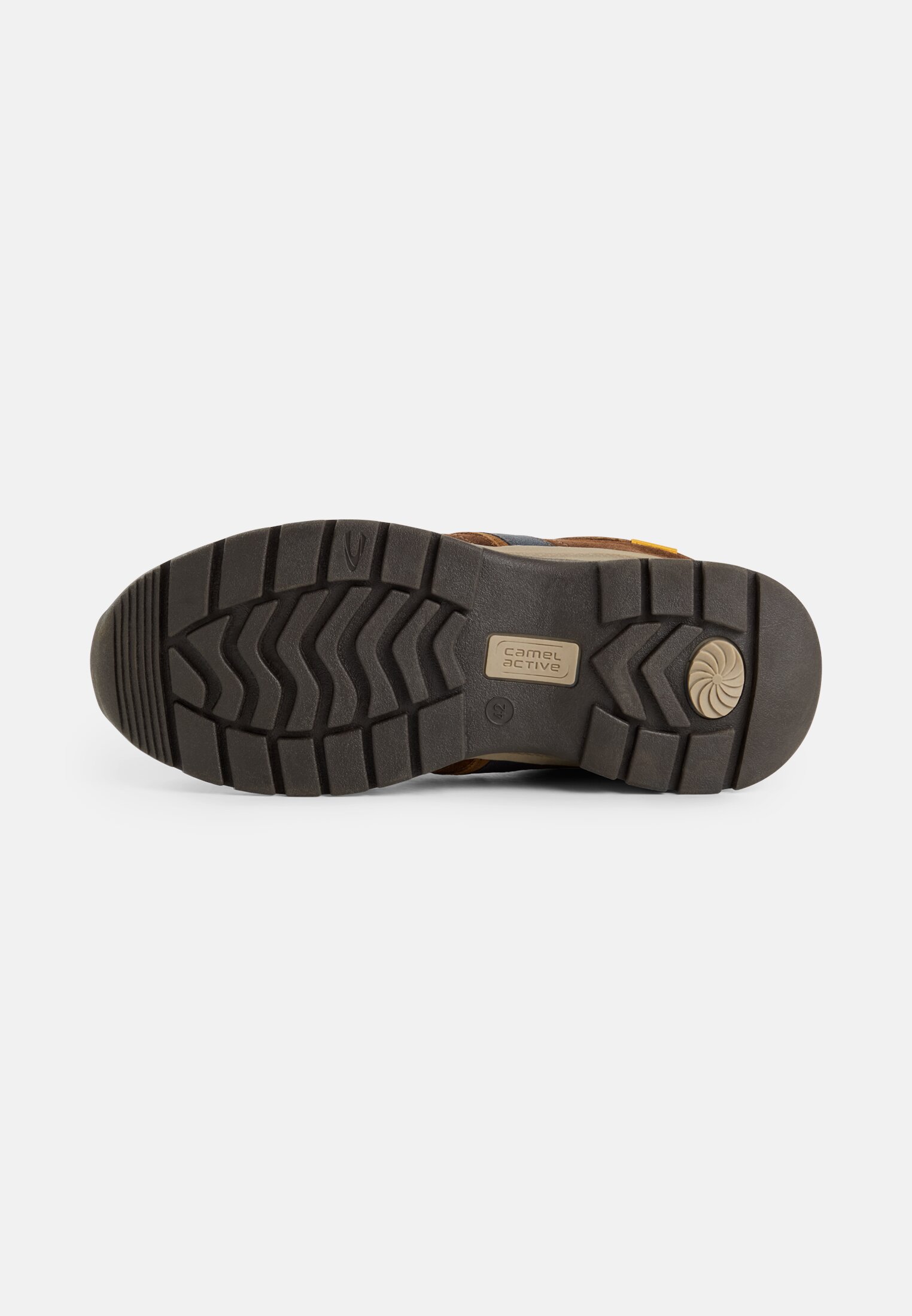 Herren Sneaker mit Kontrastdetails Braun hinten nah