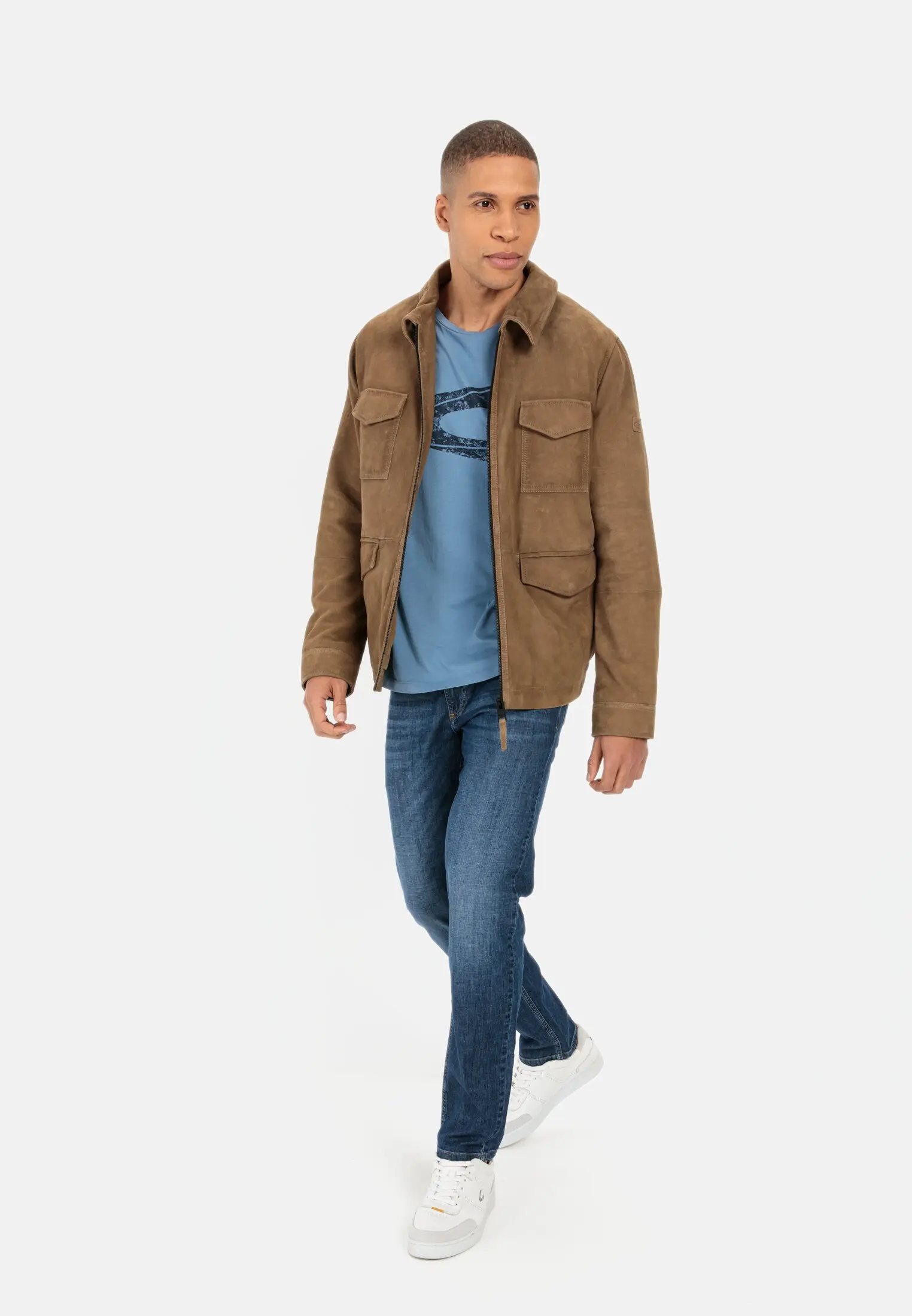 Leder Blouson für Herren in Braun | 56 | camel active