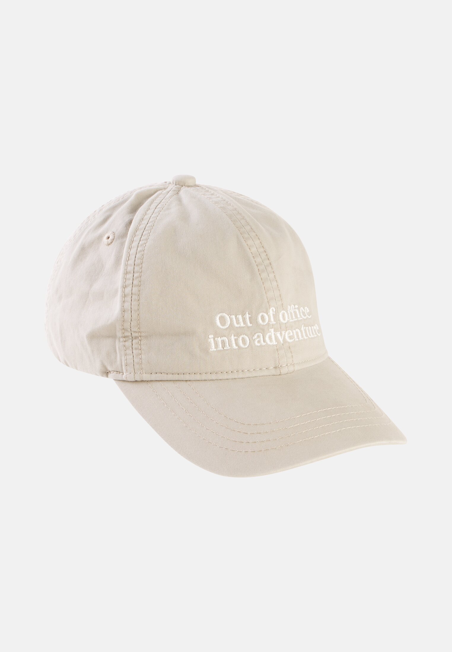 Cap made of pure cotton Beige frontal front