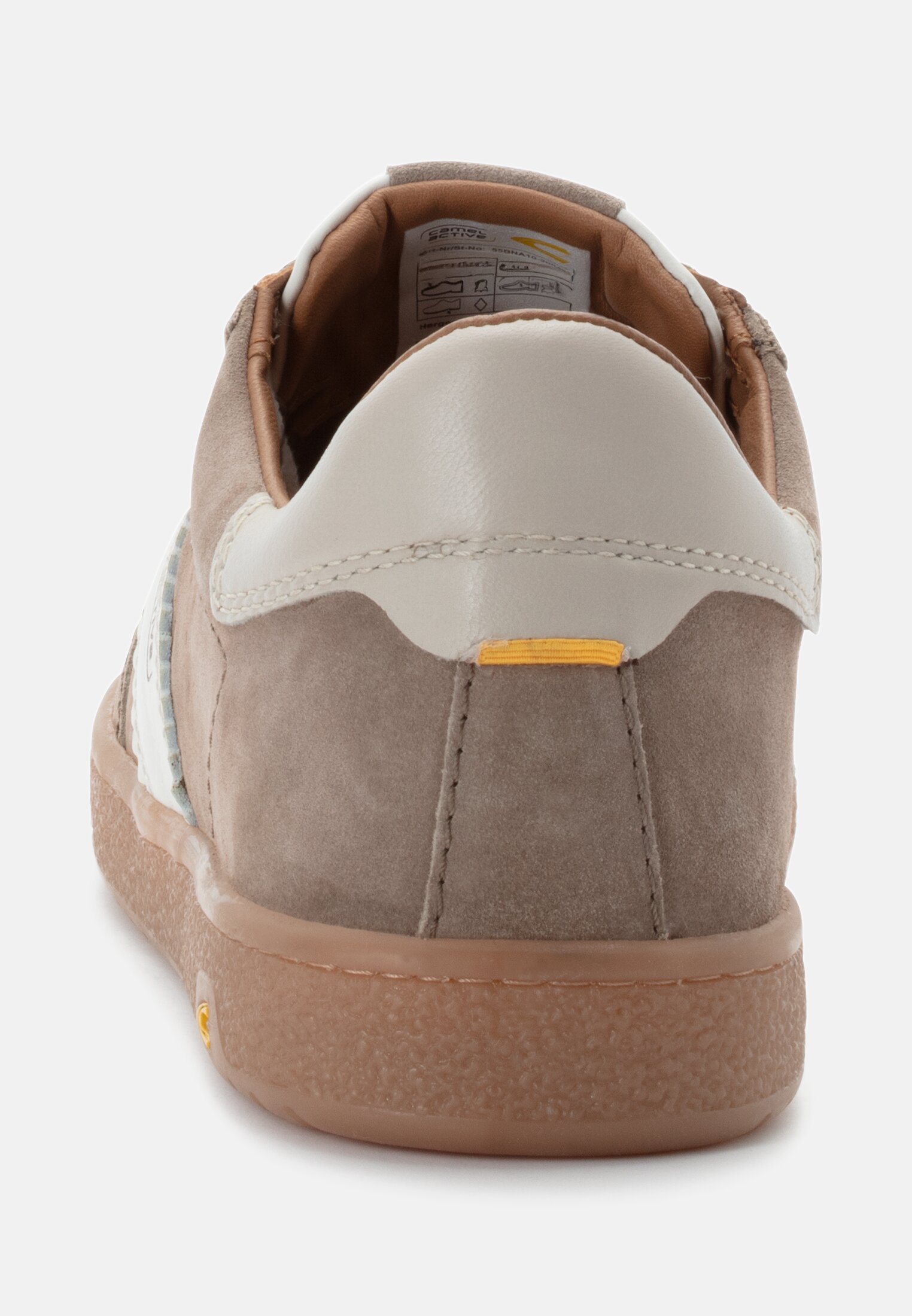 MI_55BNA10-0200-495_3G-00 Herren Sneaker aus Veloursleder Beige-Weiß vorne nah