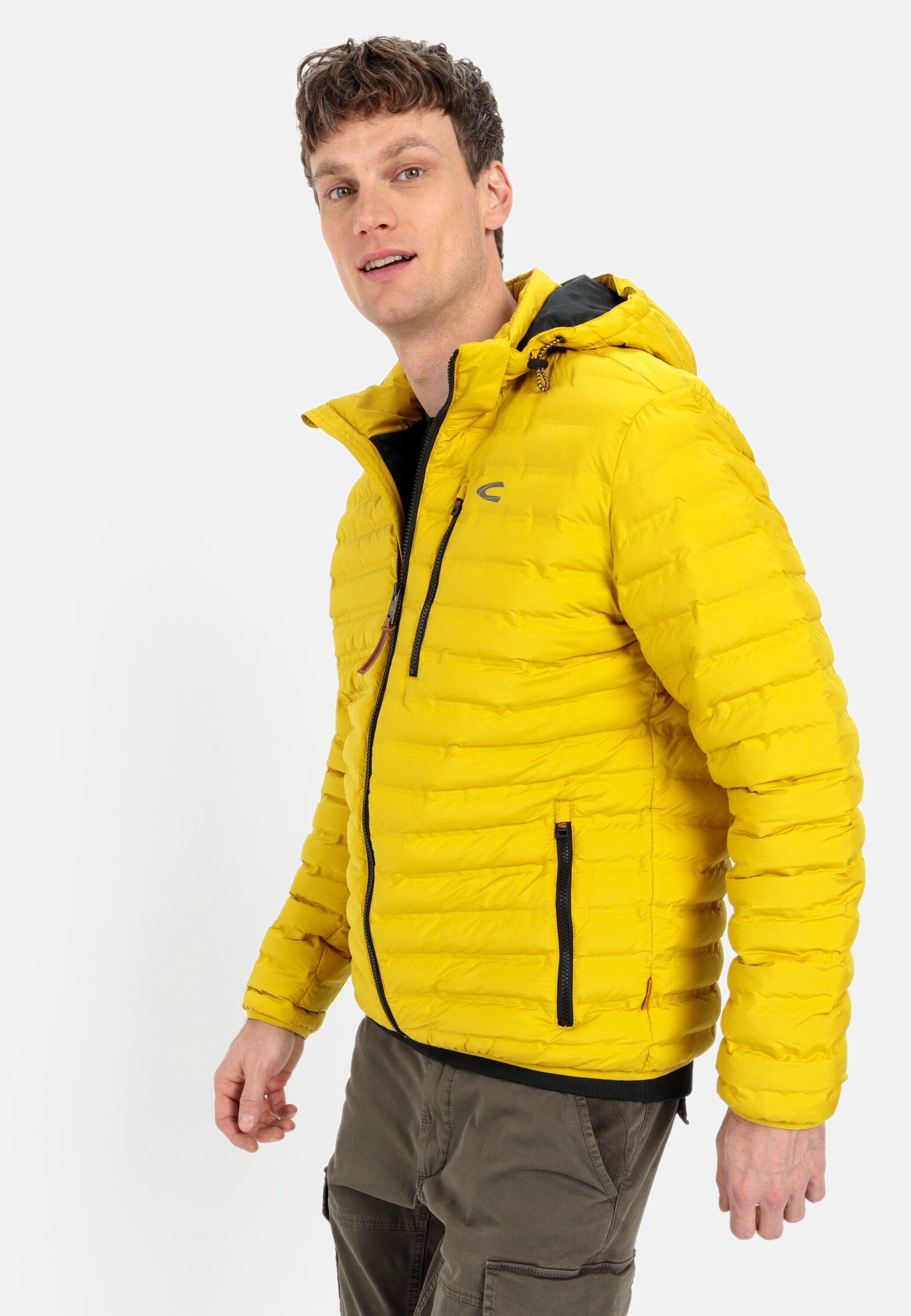 Men Waterproof teXXXactive® functional jacket in quilted style Yellow worn emotional