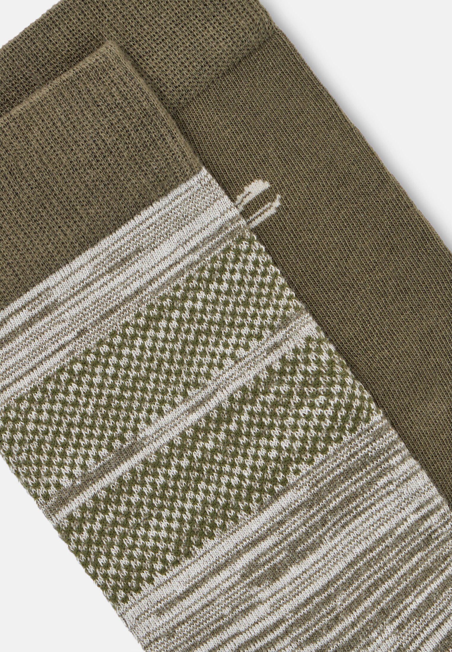 Men Socks in a pack of two, made from a cotton blend Green close back