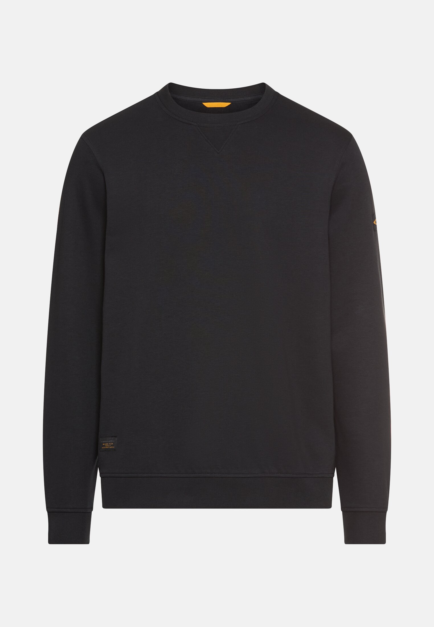 Heren Sweatshirt van katoenmix Zwart frontaal voor