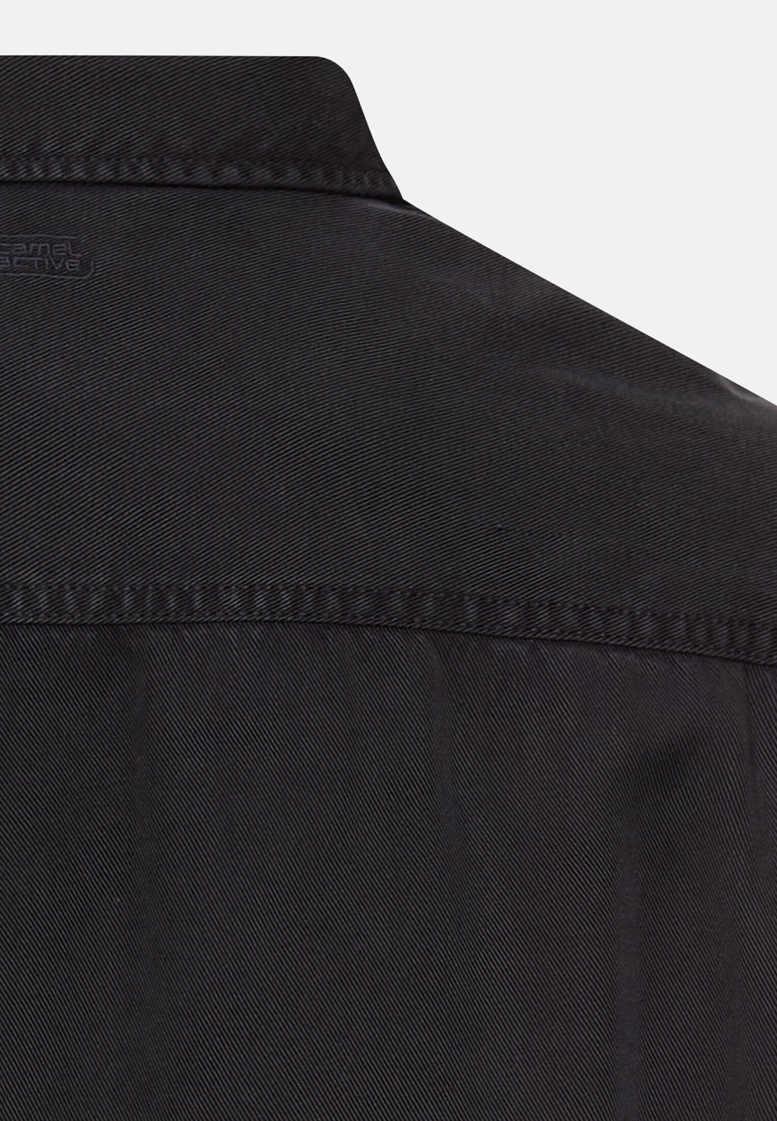 Heren Overhemd met lange mouwen en borstzak Nachtblau achter dichtbij