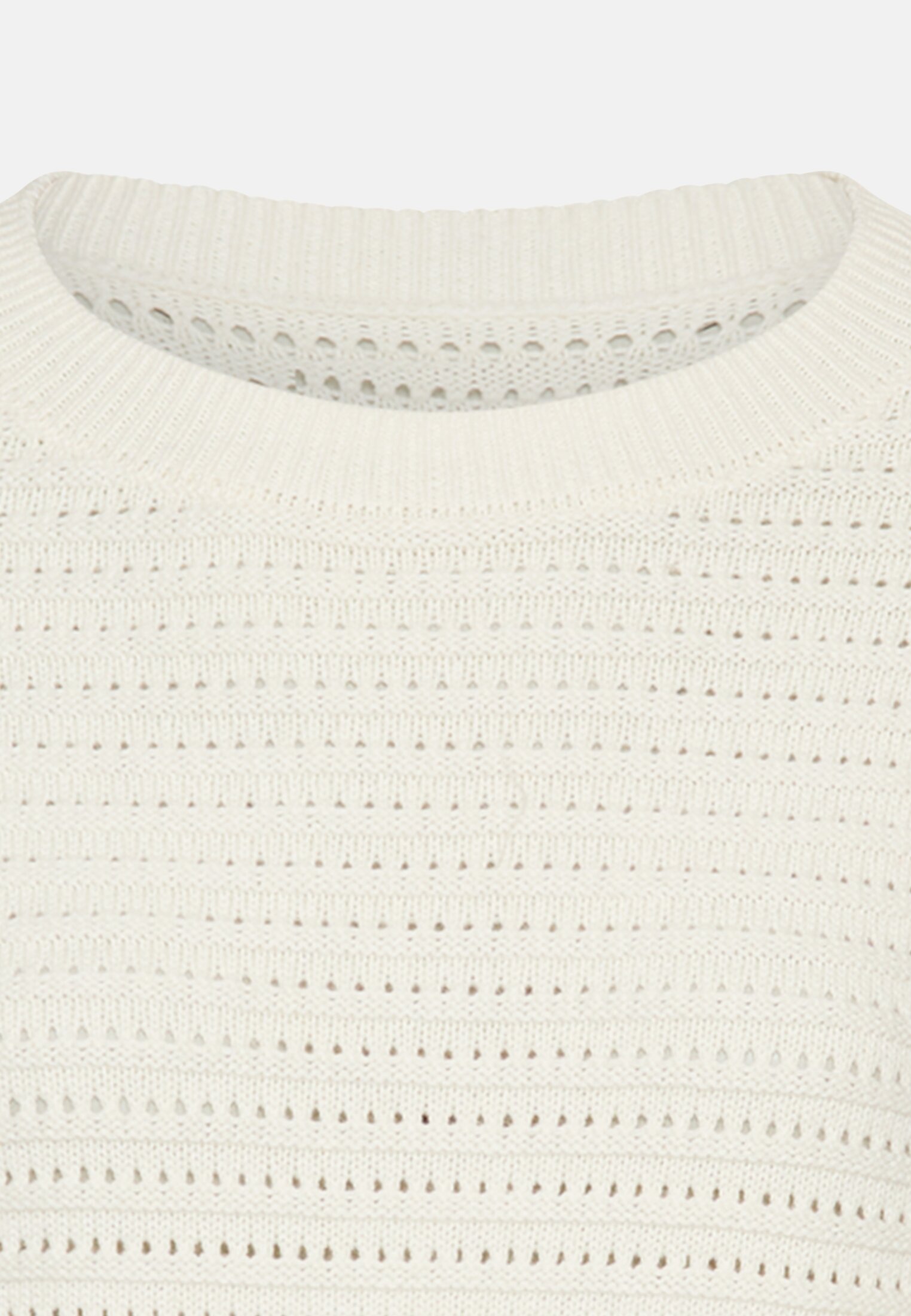 Women Sweater made of a cotton mix Milk white front close