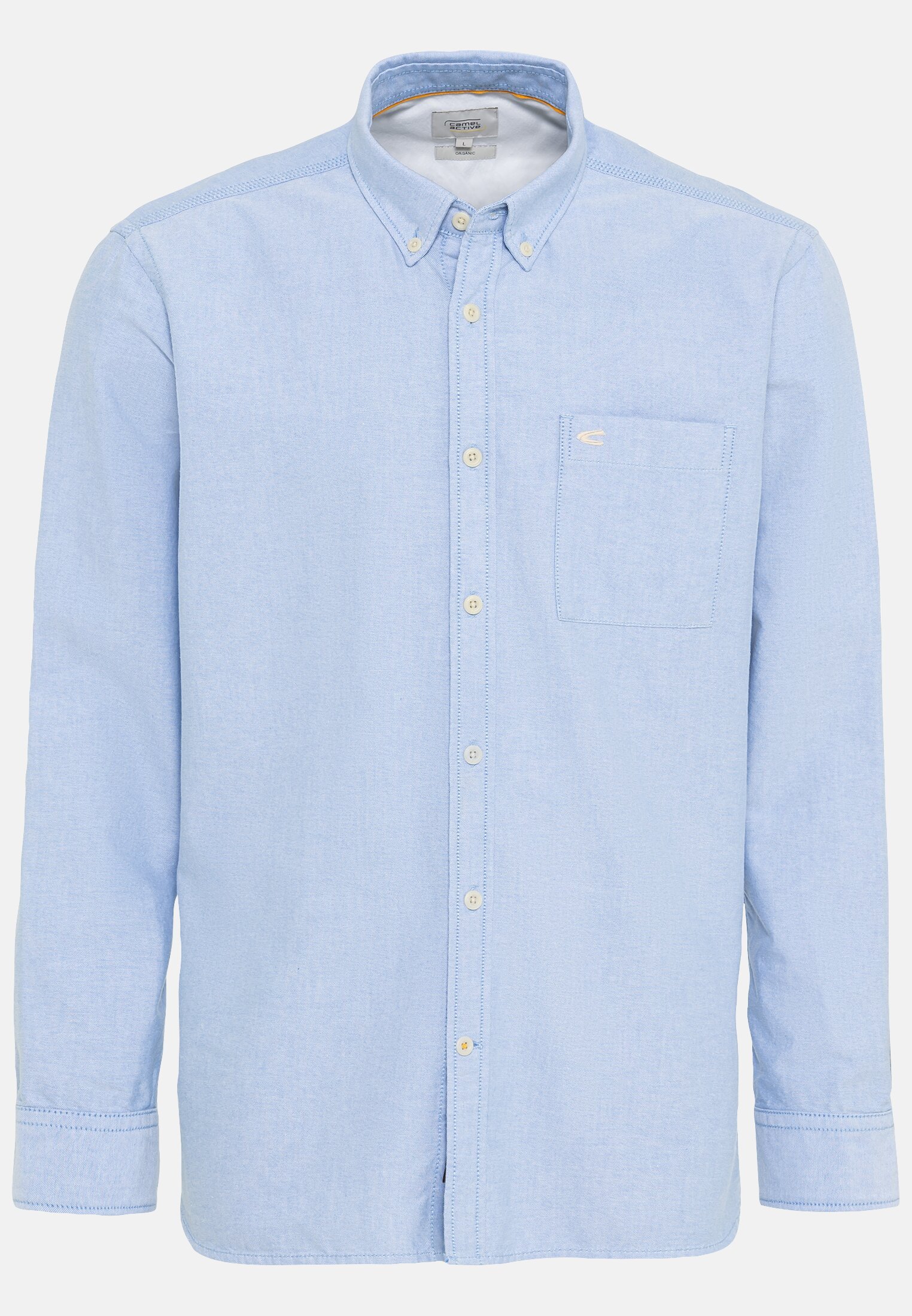 Men Oxford shirt made from certified organic cotton Light blue frontal front