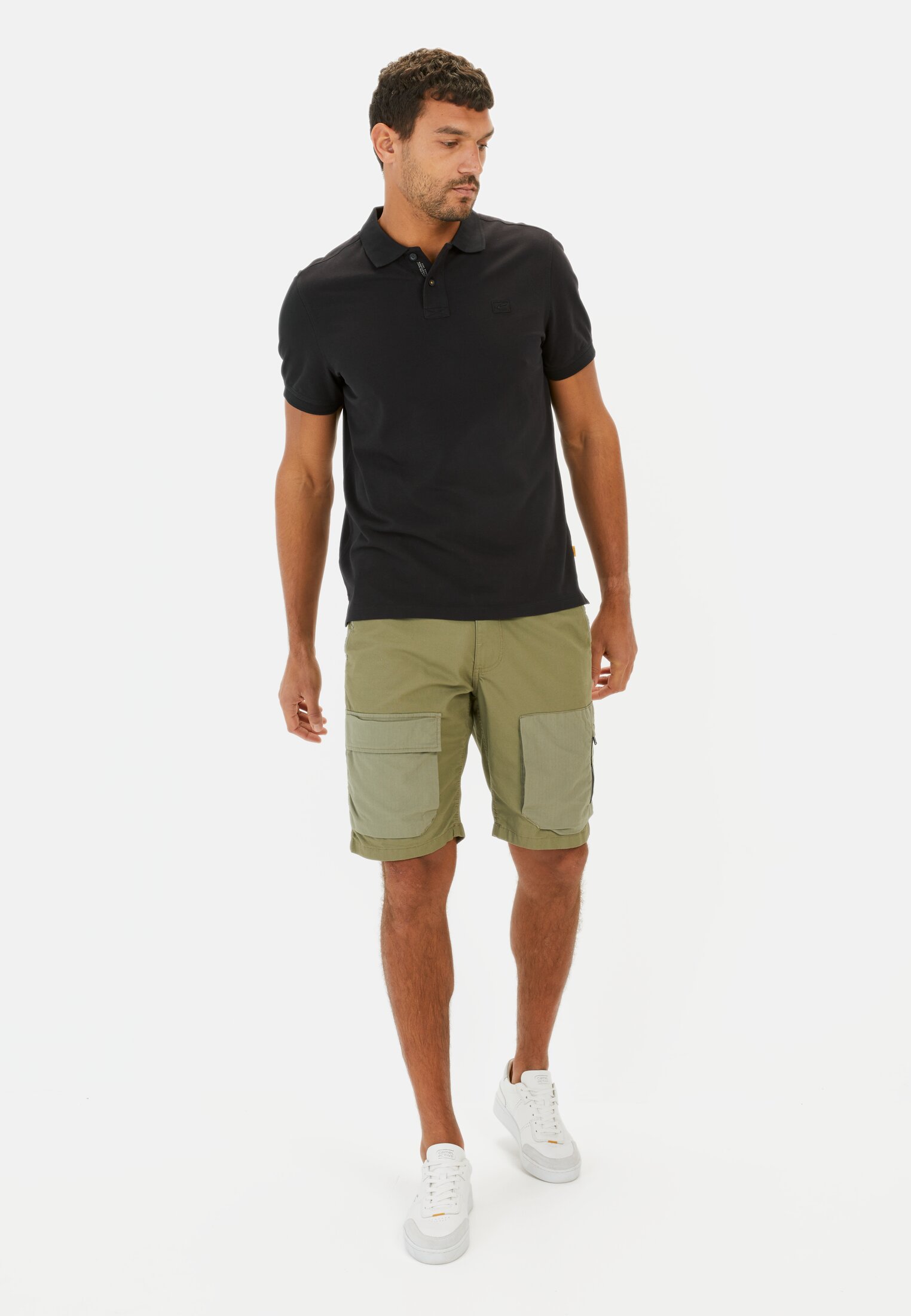 Men Half sleeve polo shirt made of pure cotton Asphalt