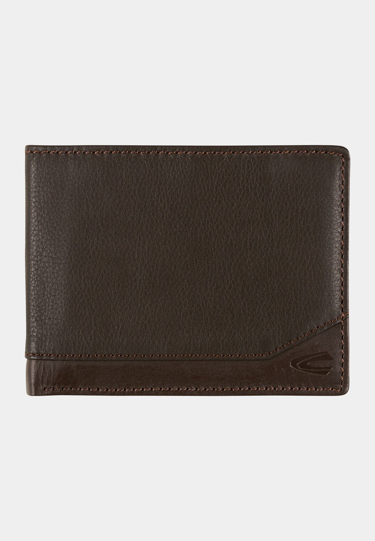 Men Genuine leather wallet Brown frontal front