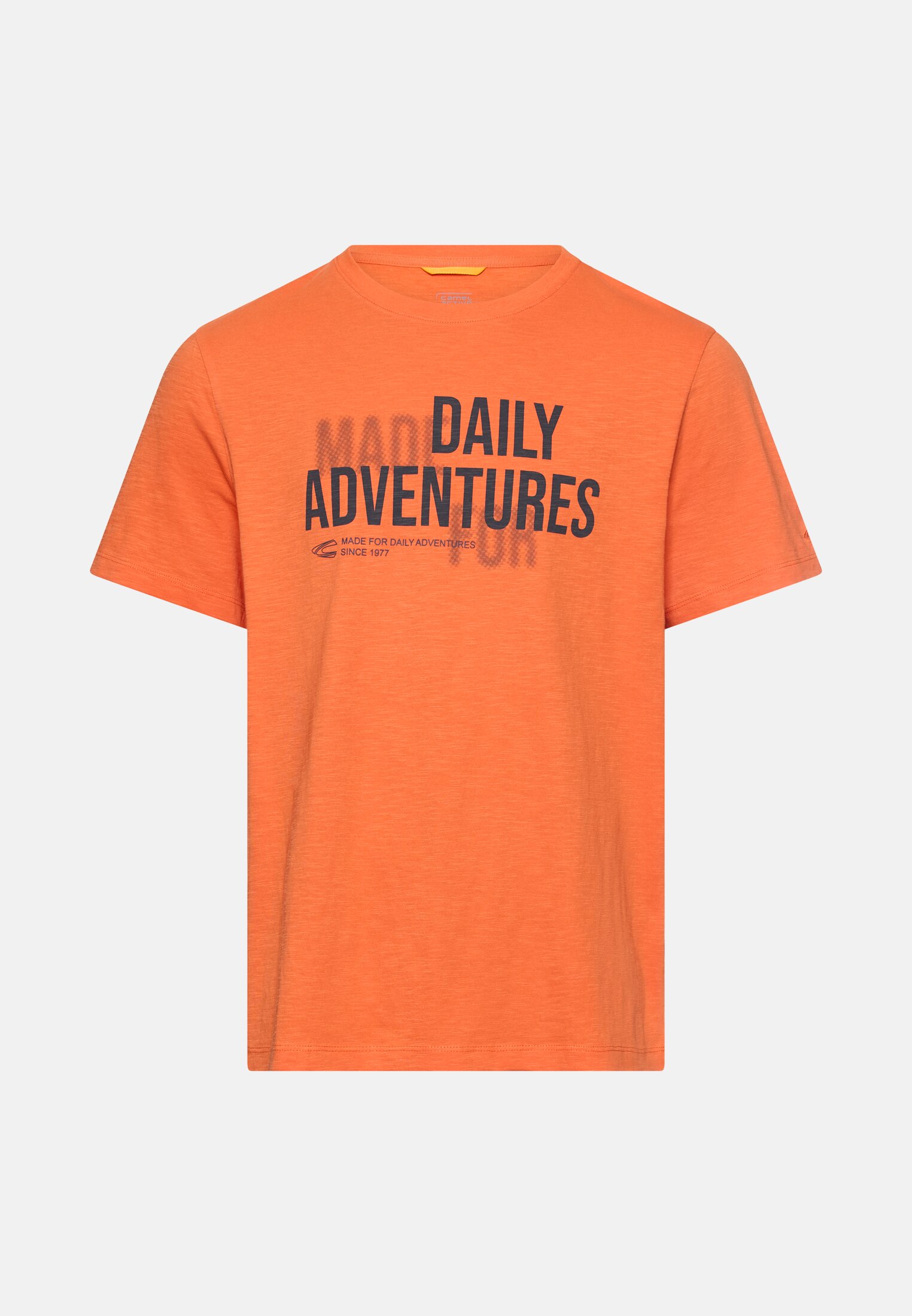 Heren T-shirt van puur katoen Oranje frontaal voor