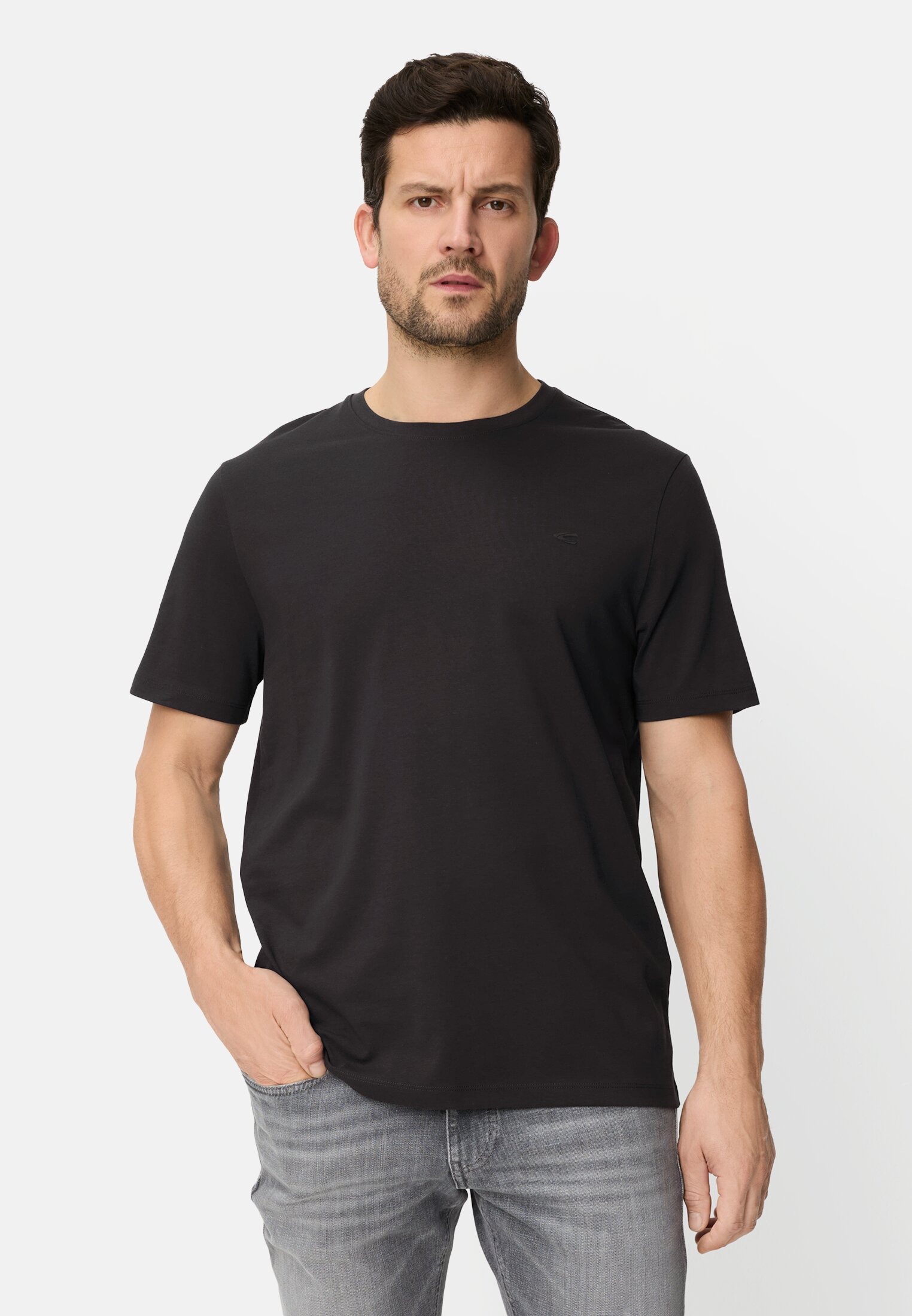 Men fleXXXactive® T-Shirt with Quick Dry function Black worn front