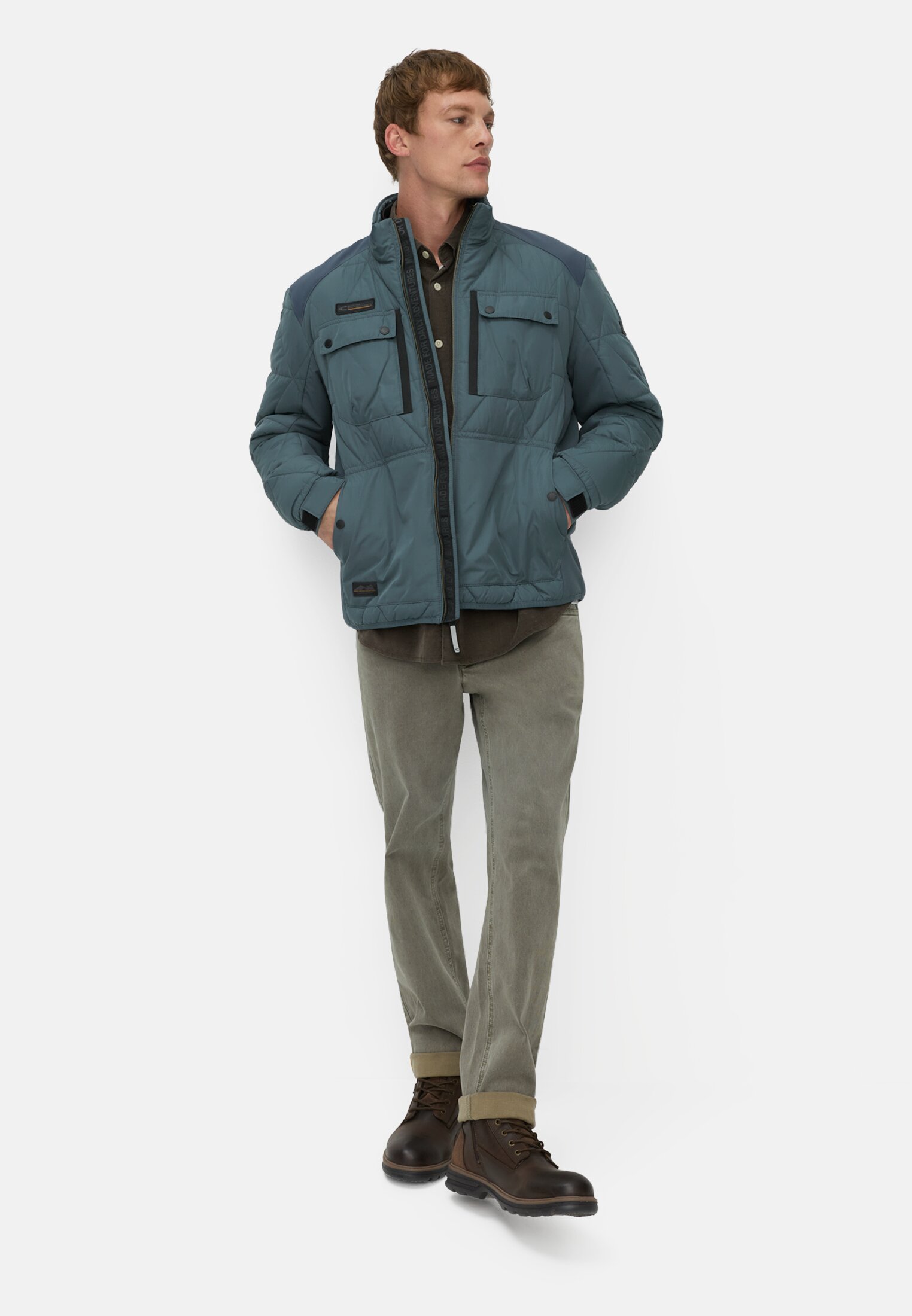 Men Blouson with water-repellent function Ink blue worn front full body