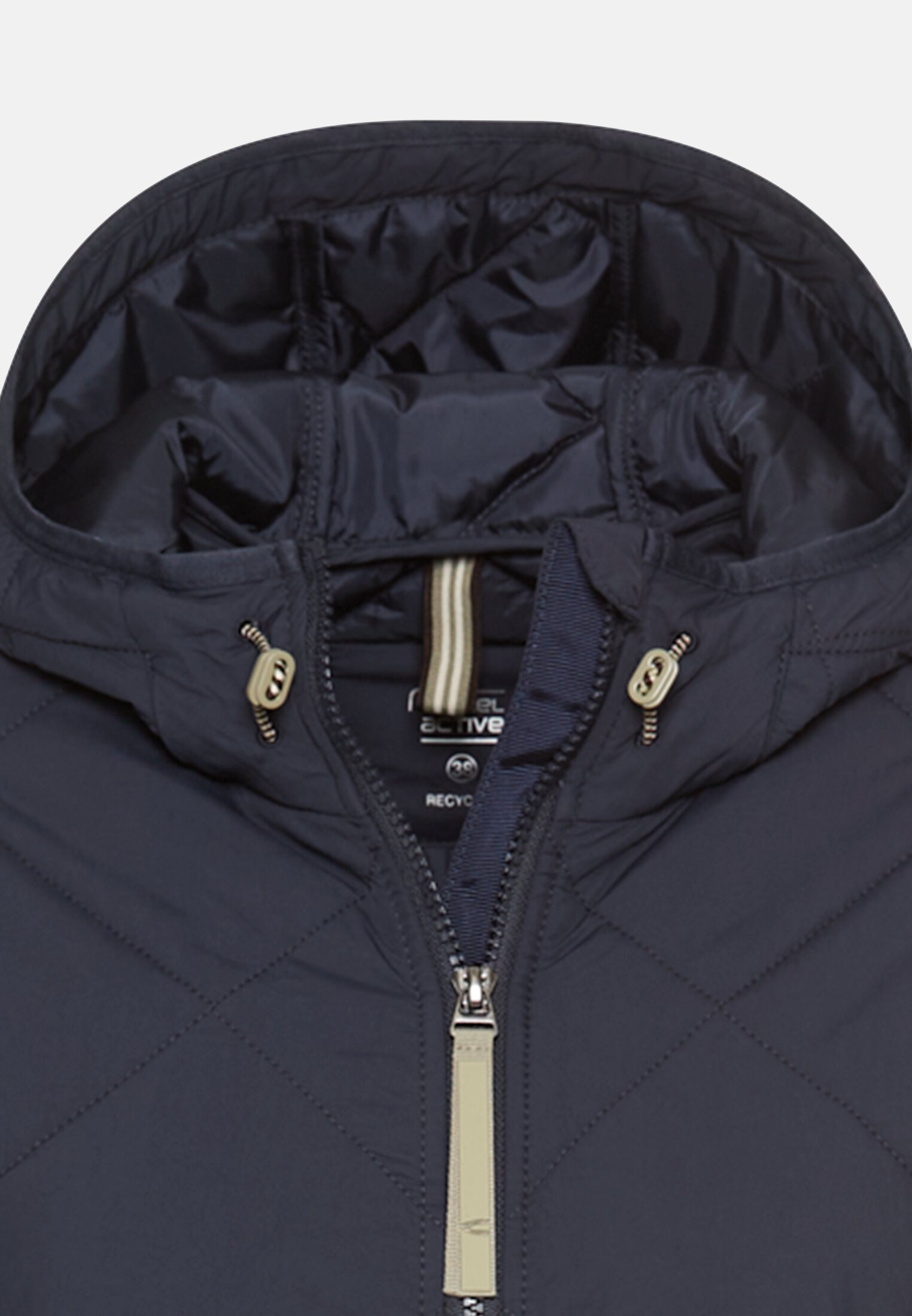 Women Water-repellent parka with two-way zip Dark blue front close