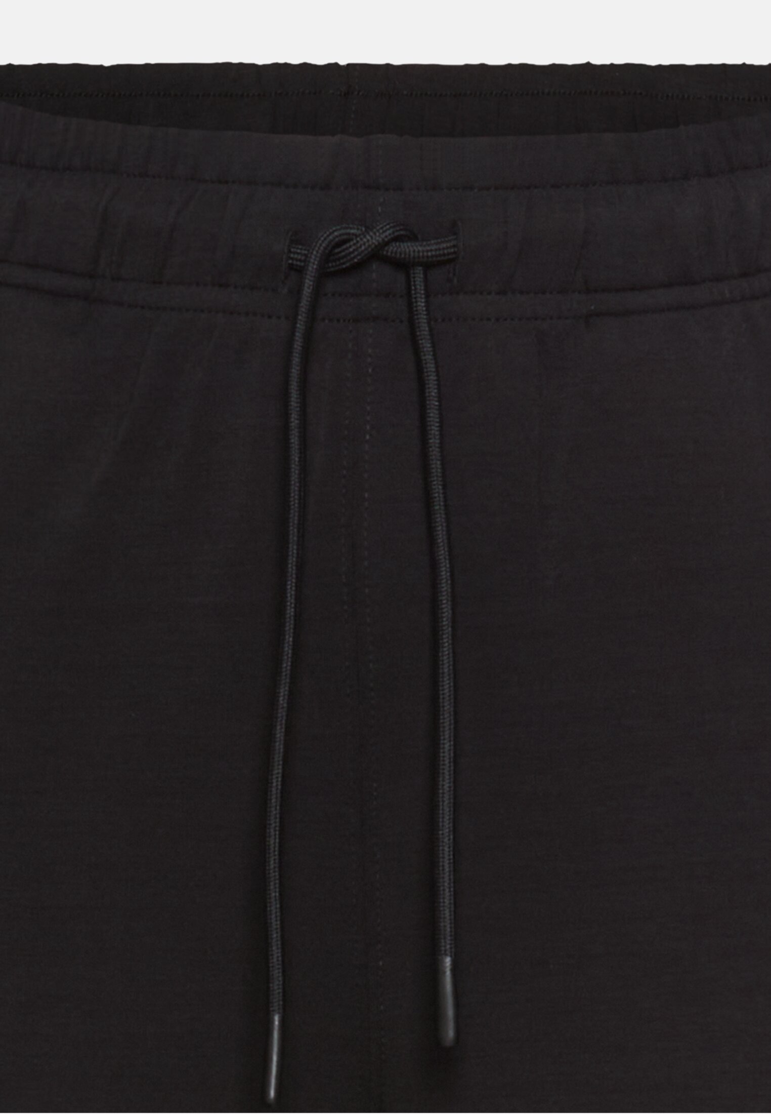 Damen Casual Hose mit verstellbarem Bund Schwarz vorne nah