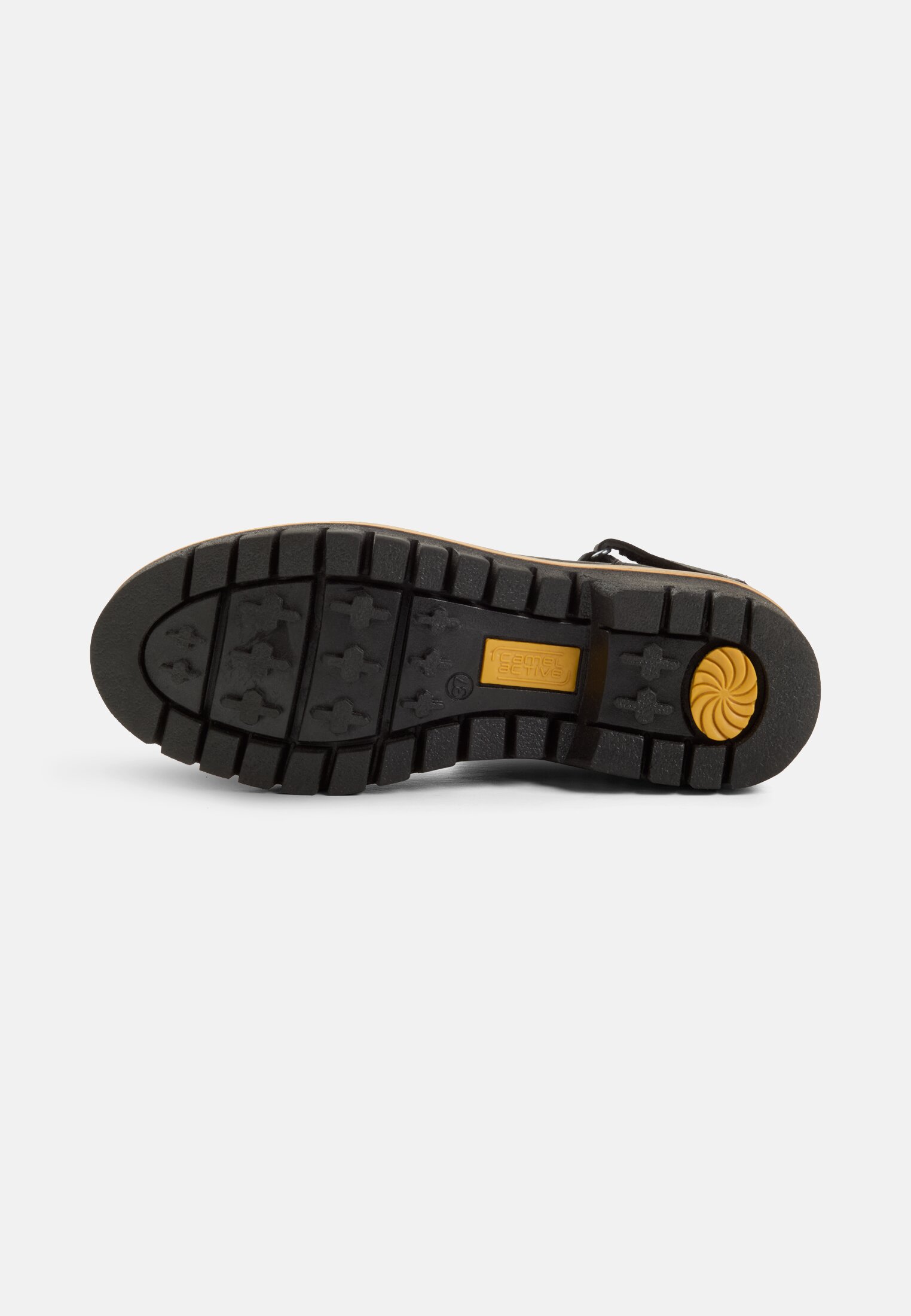 Damen Schlupfschuh mit robuster Gummisohle Schwarz hinten nah