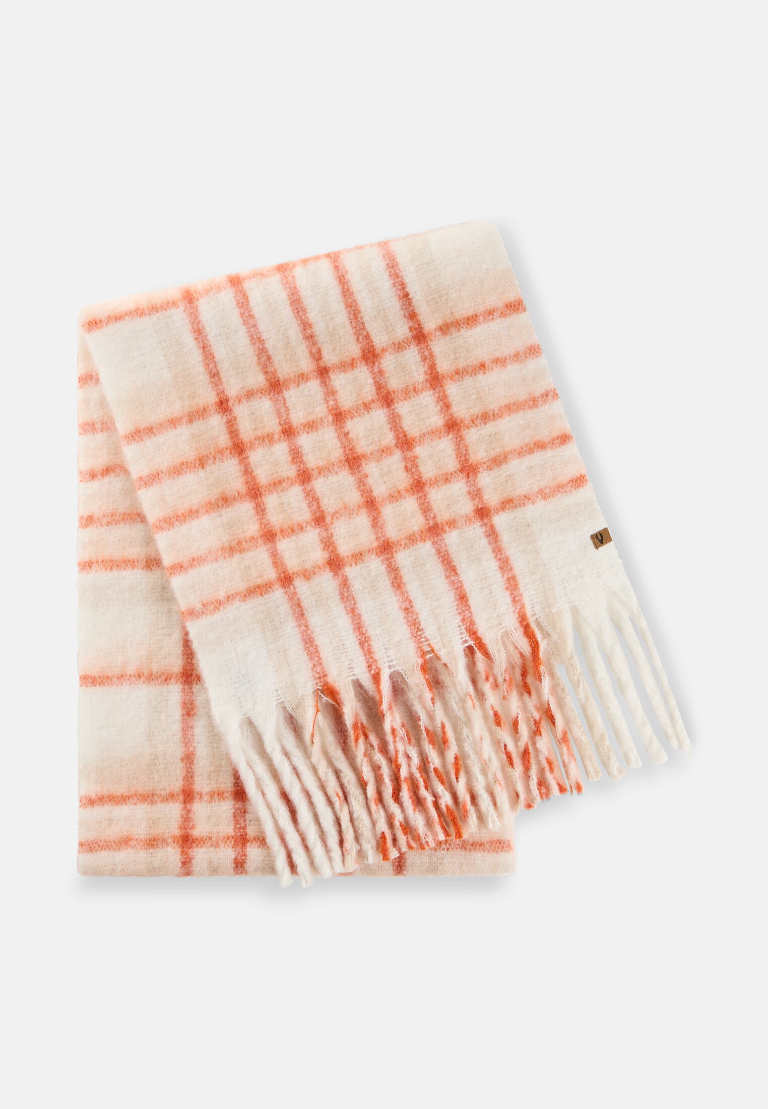 Damen Strickschal aus weichem Material Orange frontal vorn