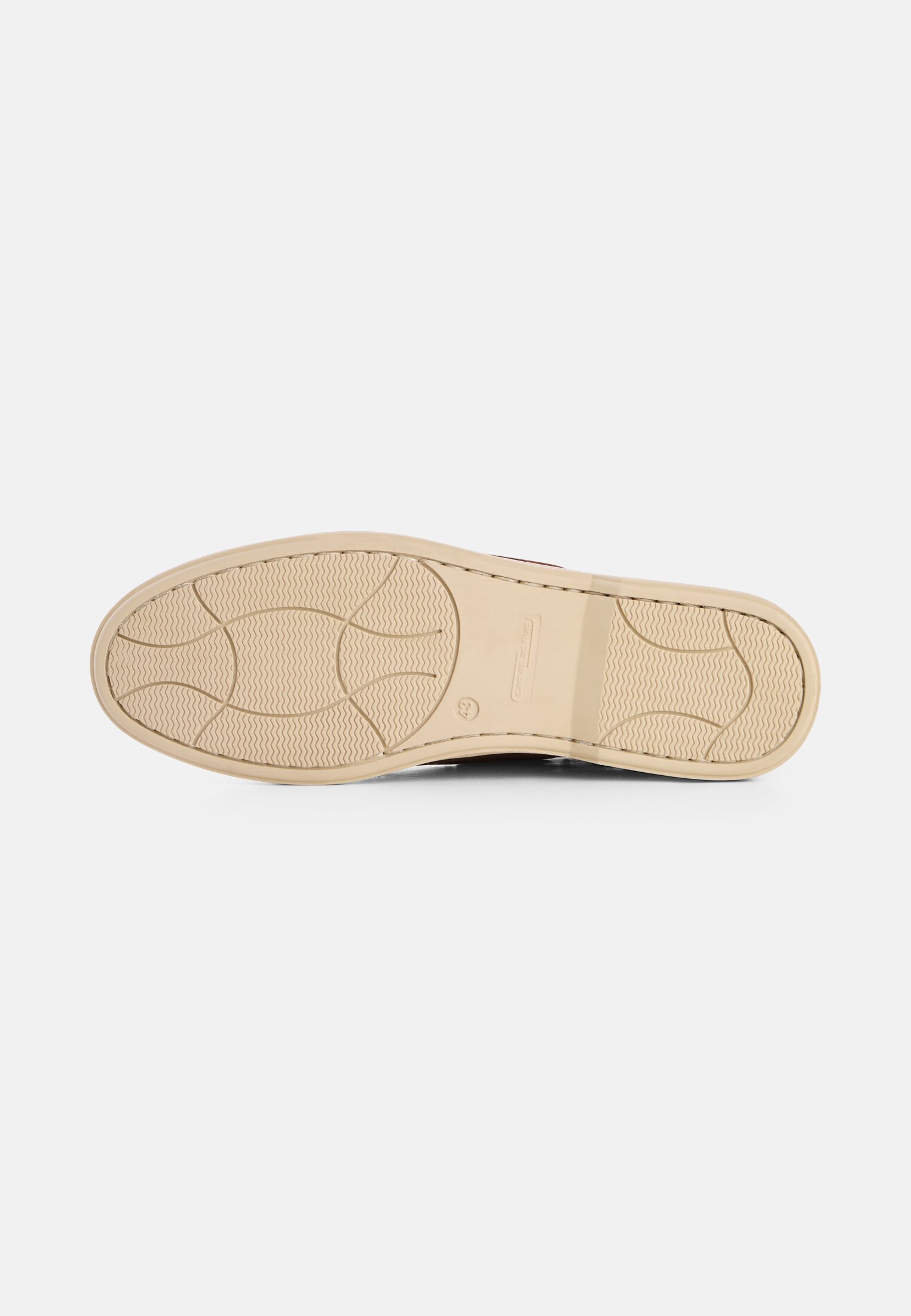 Herren Bootsschuh aus gewachstem Leder Braun hinten nah