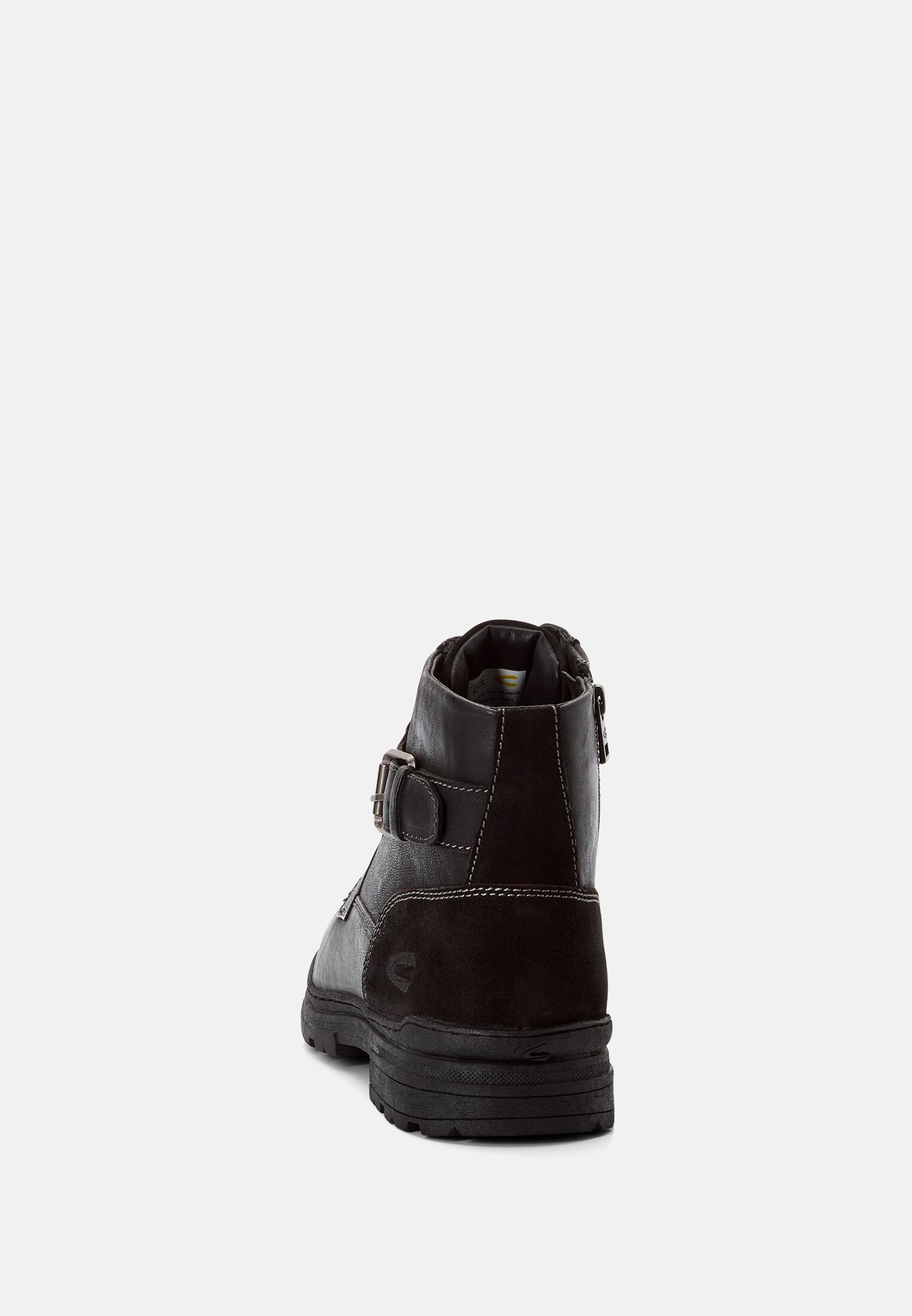 Herren Lederboot mit Warmfutter Schwarz vorne nah