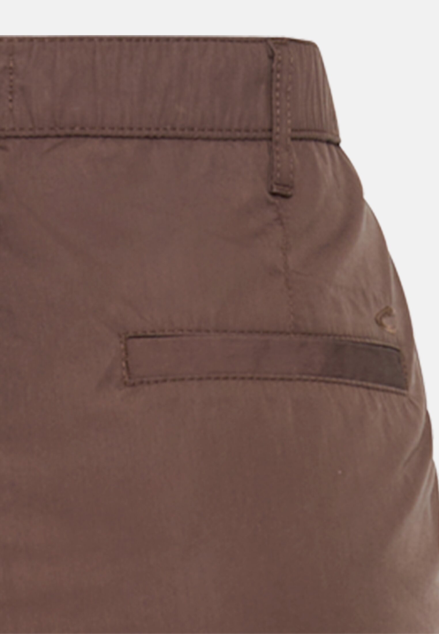 Women Cargo pants with drawstring Brown close back