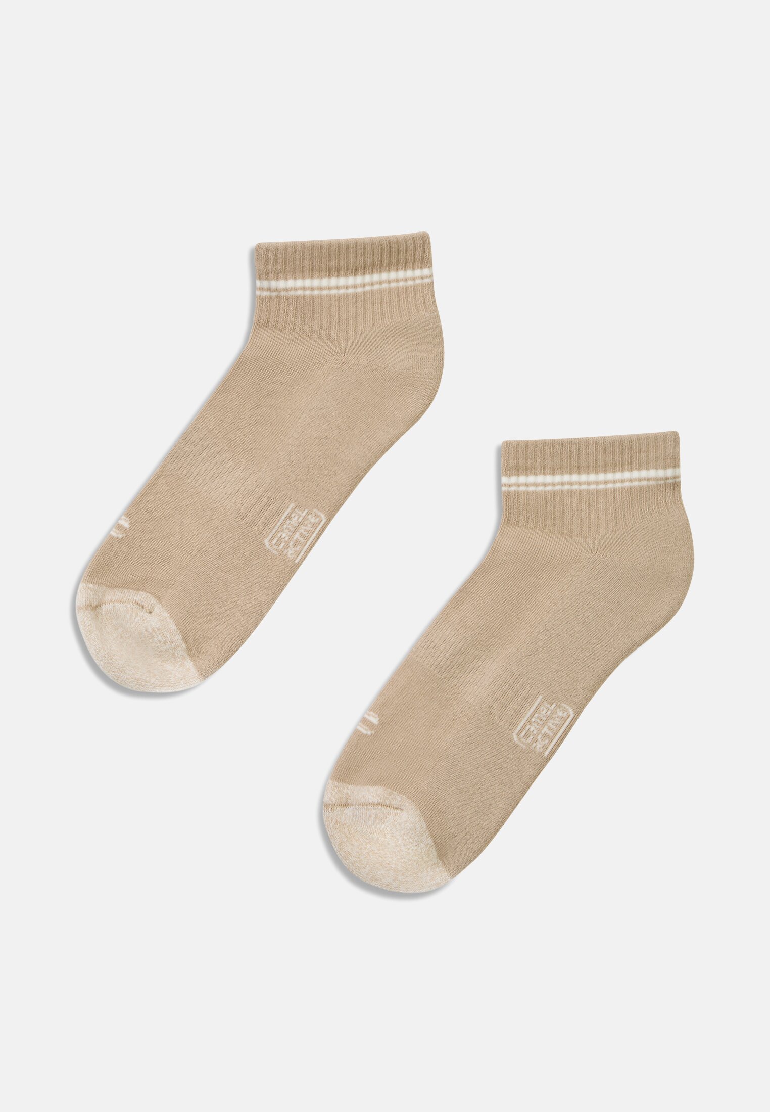 Heren Sneakersokken van een katoenmix Beige front dichtbij