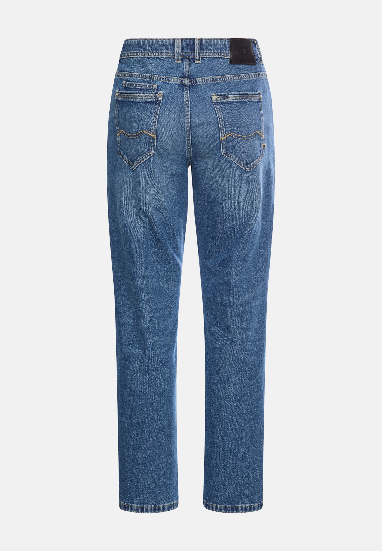 Men Relaxed fit jeans with 2-way stretch Ocean blue frontal back