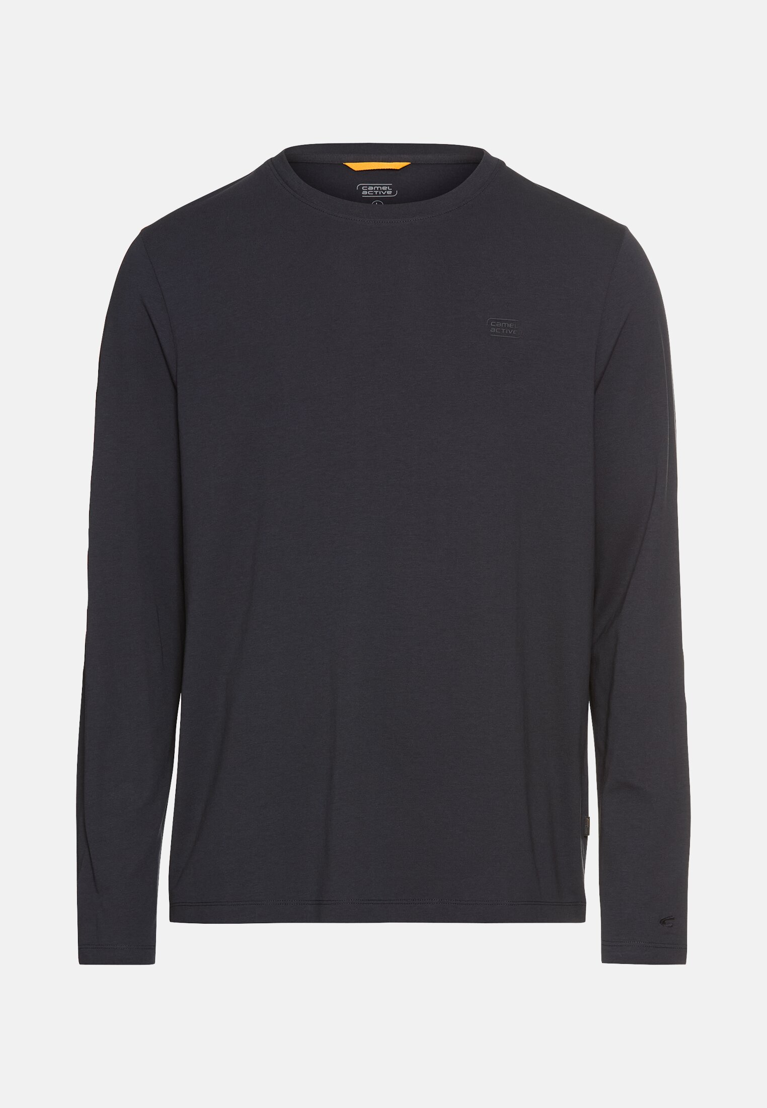 Men fleXXXactive® long-sleeved shirt made from a cotton mix Navy blue frontal front